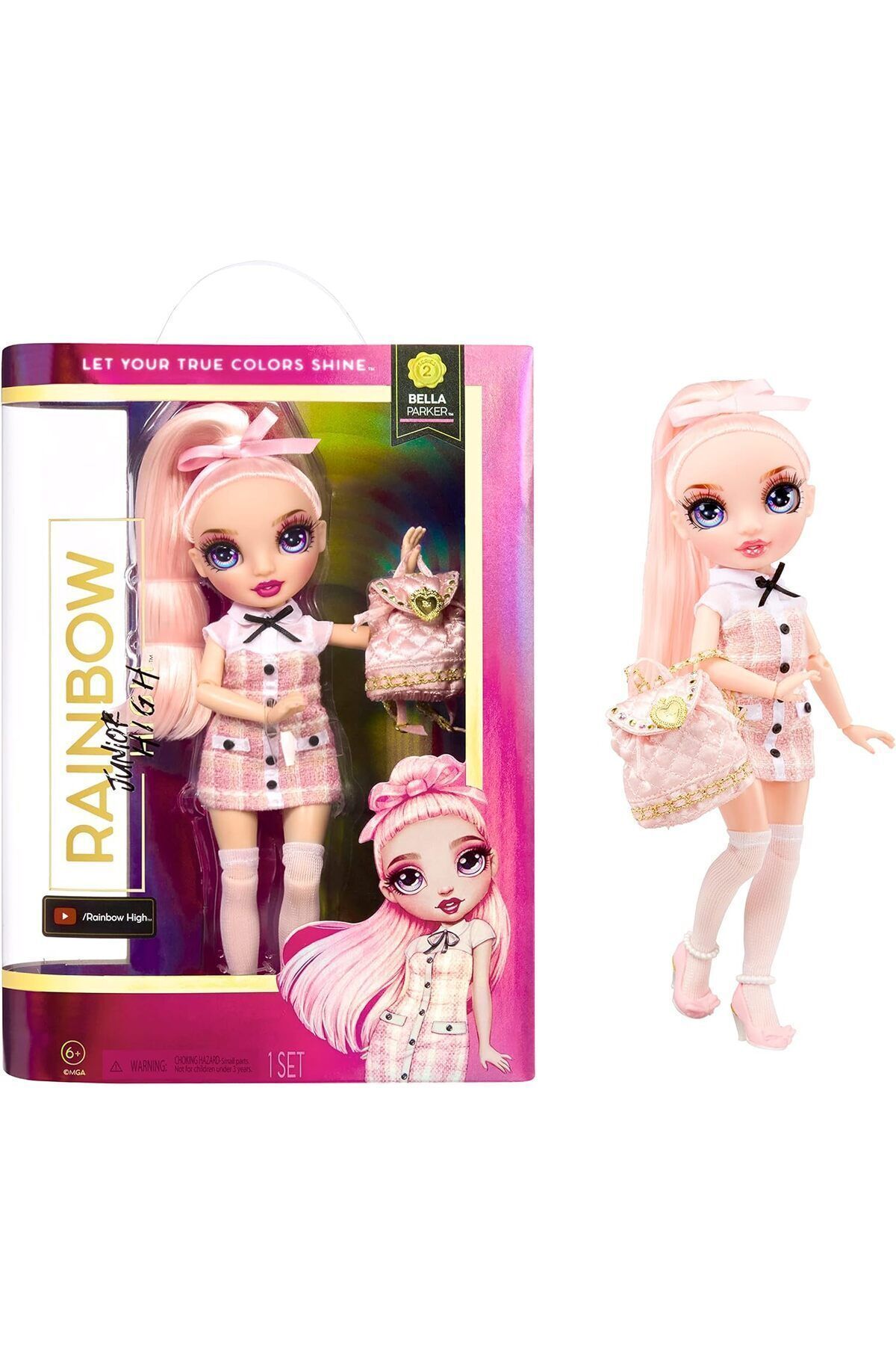 Cici Oyuncak Rainbow High Jr High Series 2 Bella Parker Pink Posable Fashion Doll Bebek Ve Aksesuarı