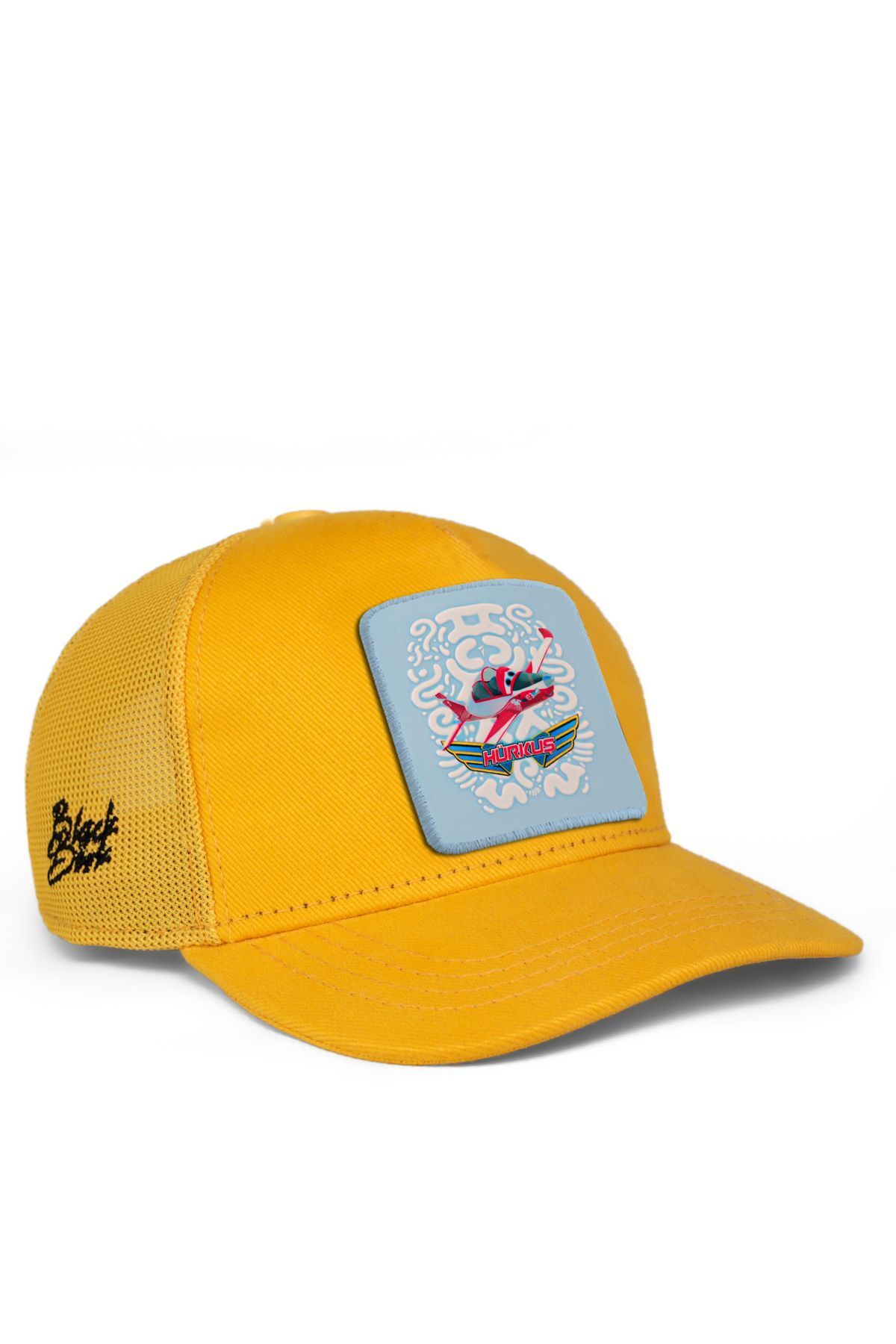 BlackBörk V1 Trucker Bulut Hürkuş Lisanlı Sarı Çocuk Şapka