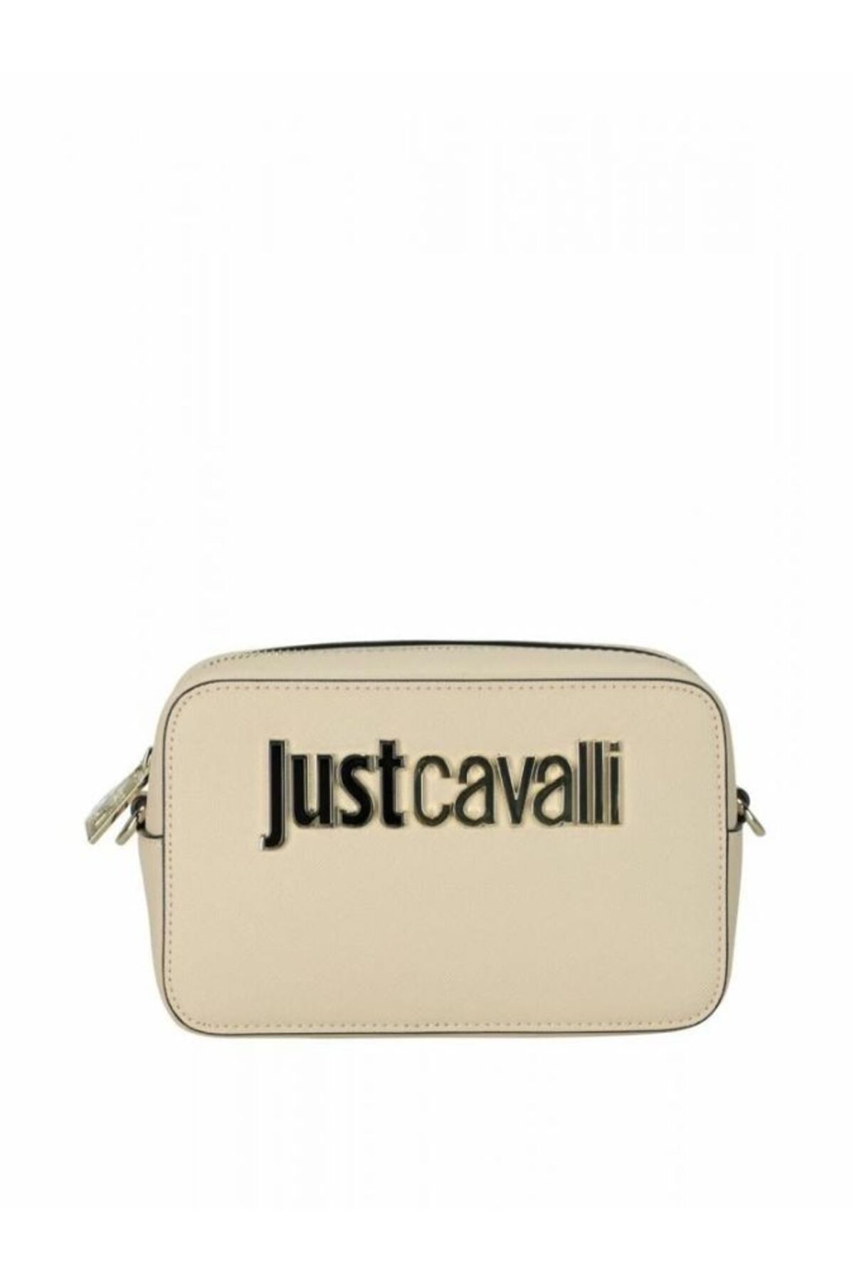 Just Cavalli Kadın Marka Logo Detaylı Çoklu Kart Bölmeli Günlük Bej Omuz Çantası 76RA4BB8 ZS766-717