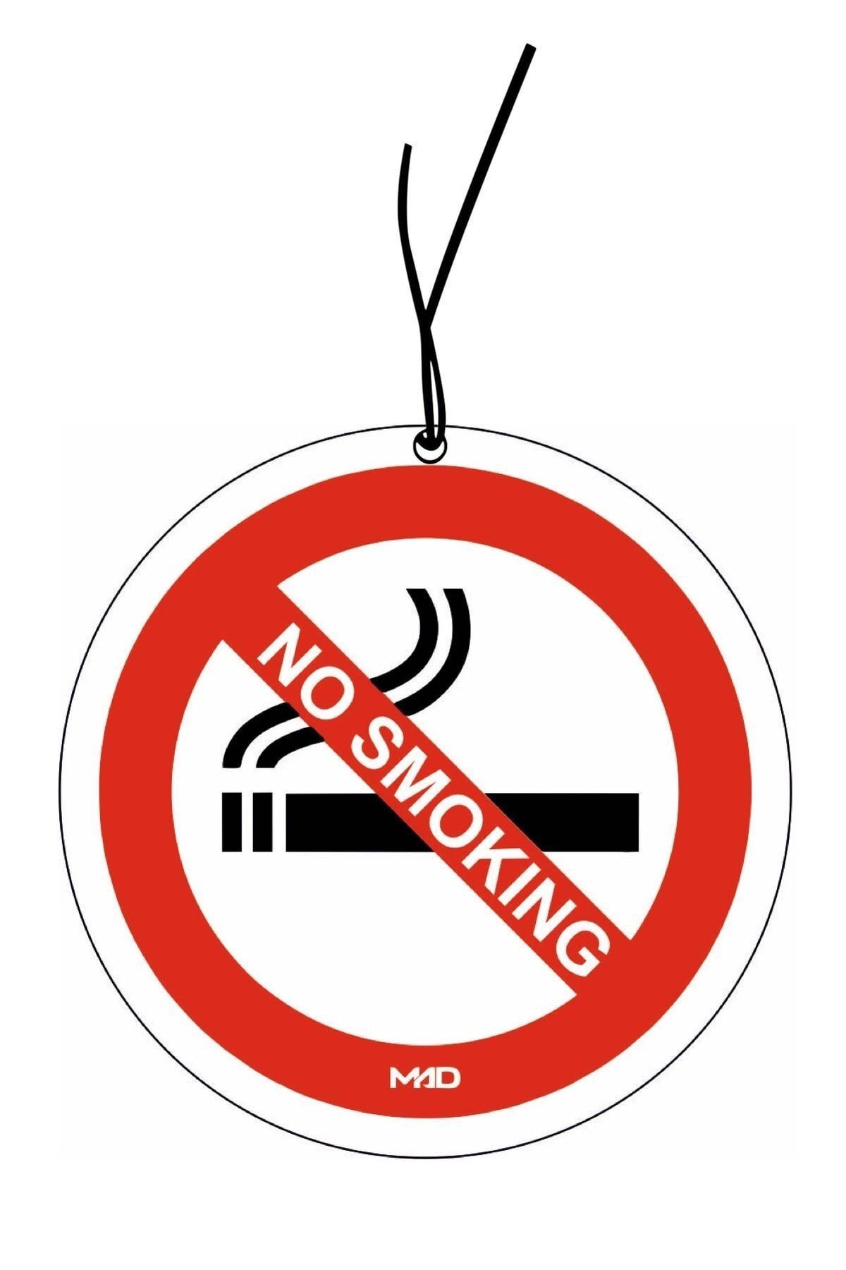 Genel Markalar No Smoking Tasarımlı Parfüm Esanslı Baskılı Dekoratif Asma Ayna Oto Araç Kokusu
