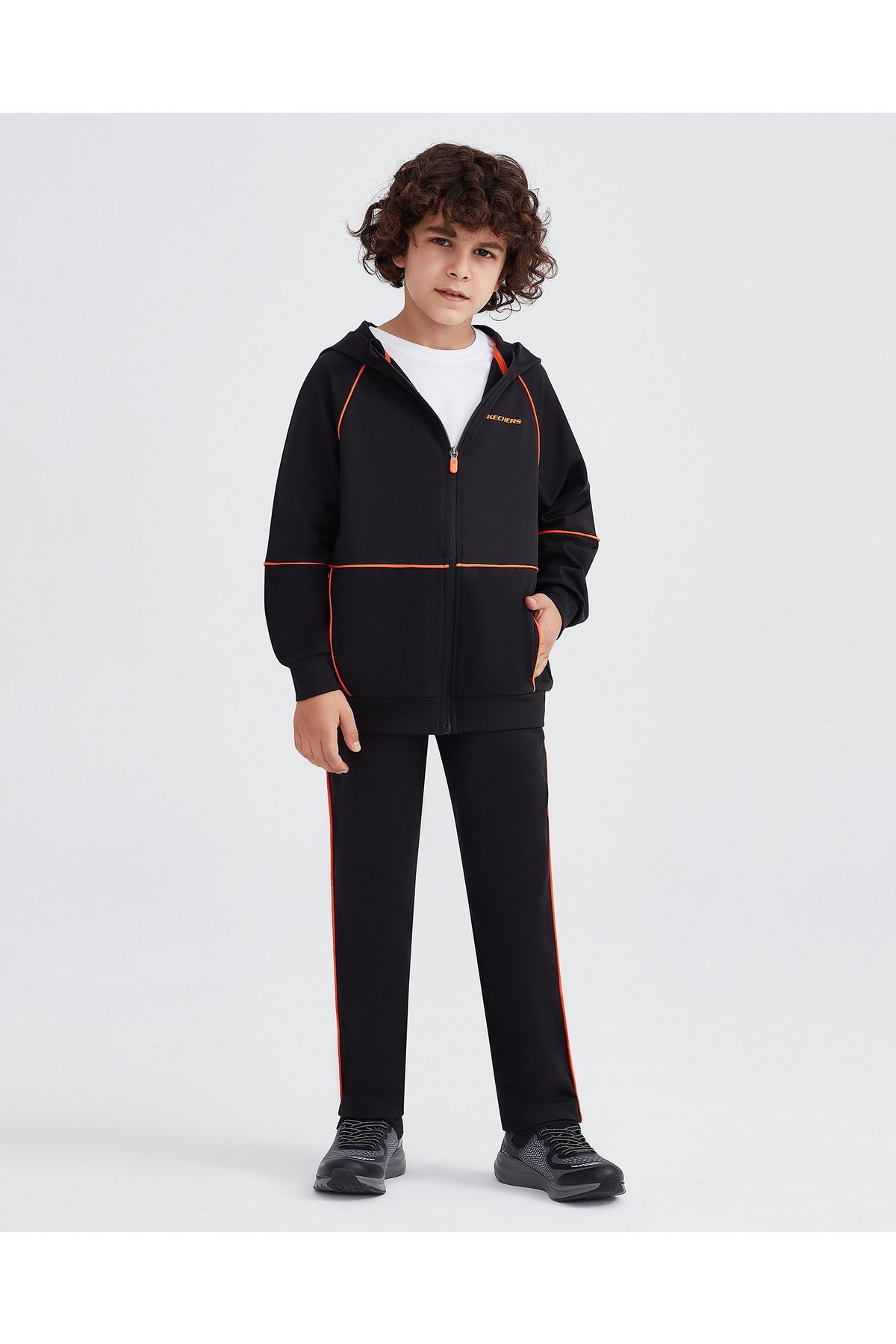 Skechers B Raschel Suit Track Suit Büyük Erkek Çocuk Siyah Eşofman Takımı Sk232077-001