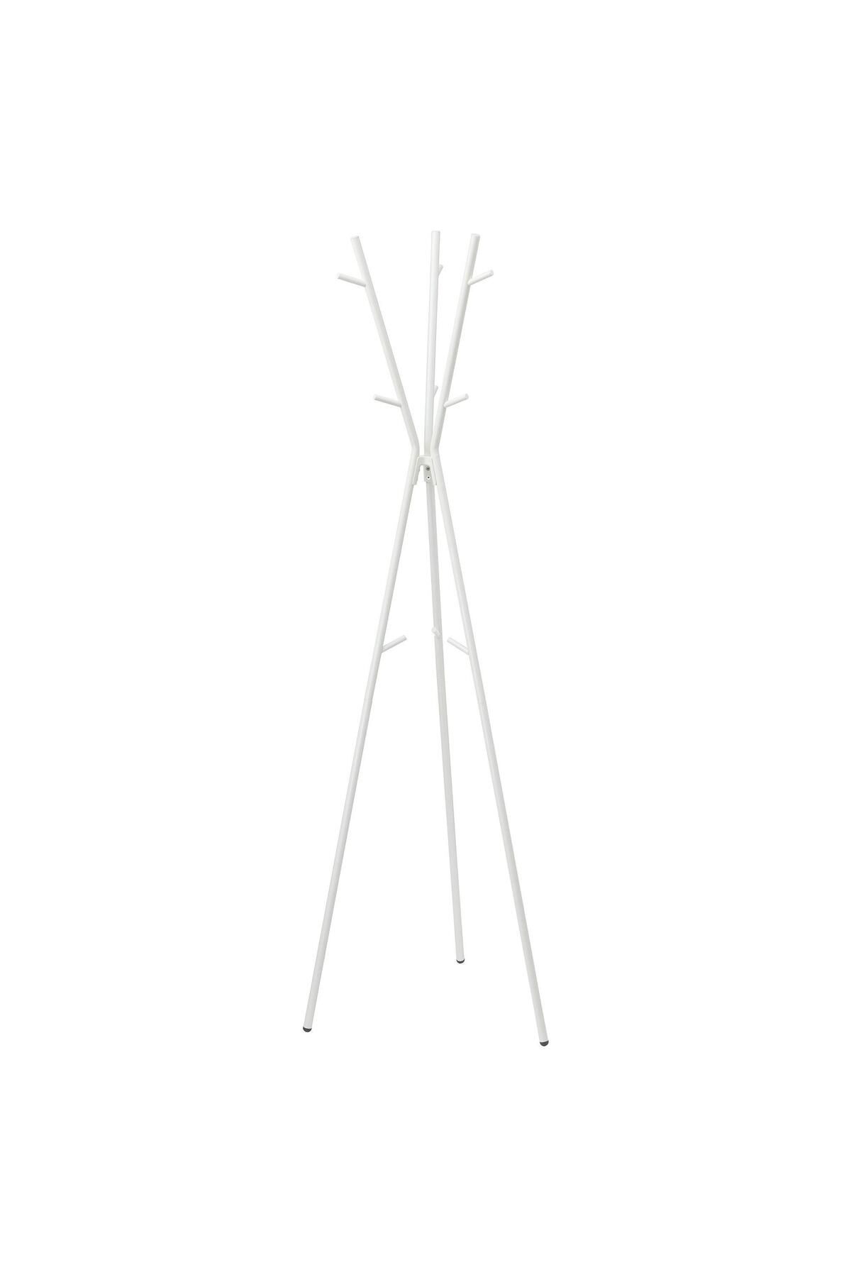 IKEA Ayaklı Vestiyer-Askılık MeridyenDukkan Beyaz Renk, 169 cm Metal Açık Elbise Askılığı