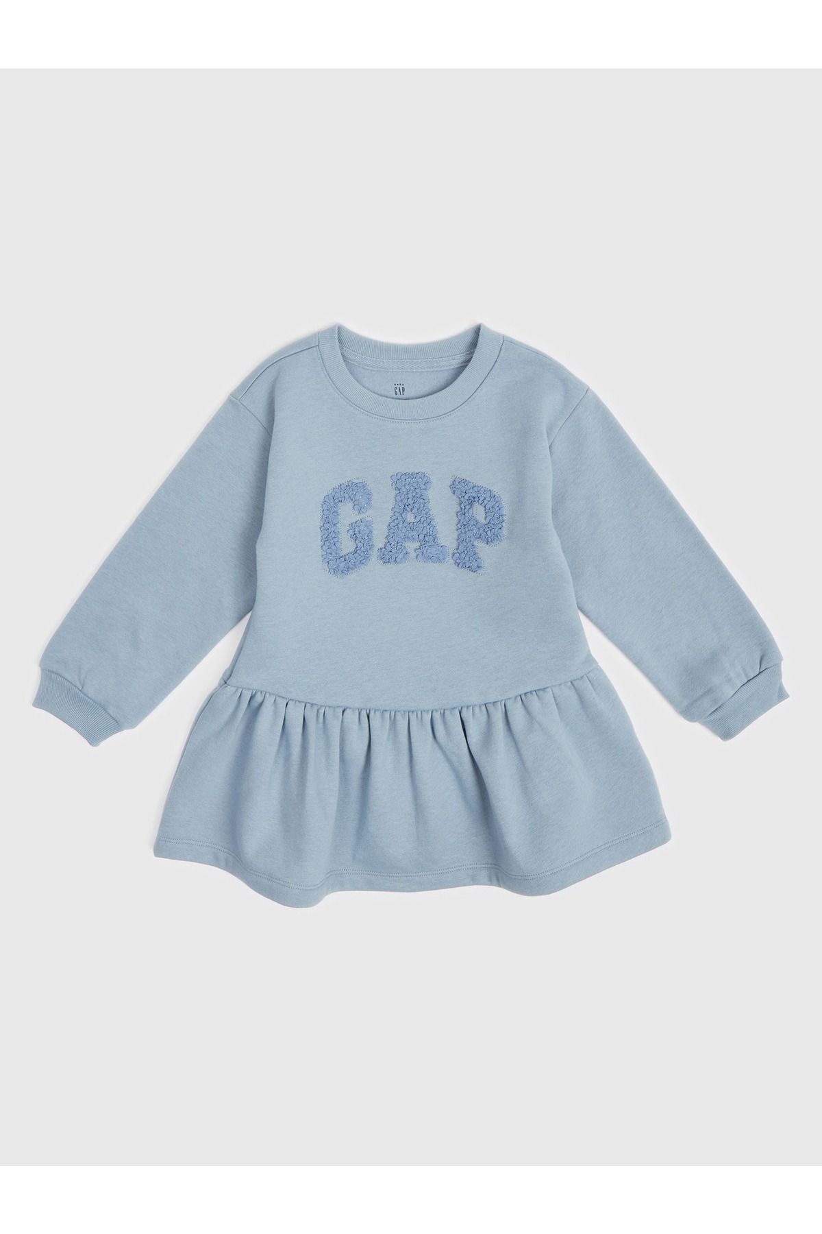 GAP Kız Bebek Mavi Gap Logo Elbise