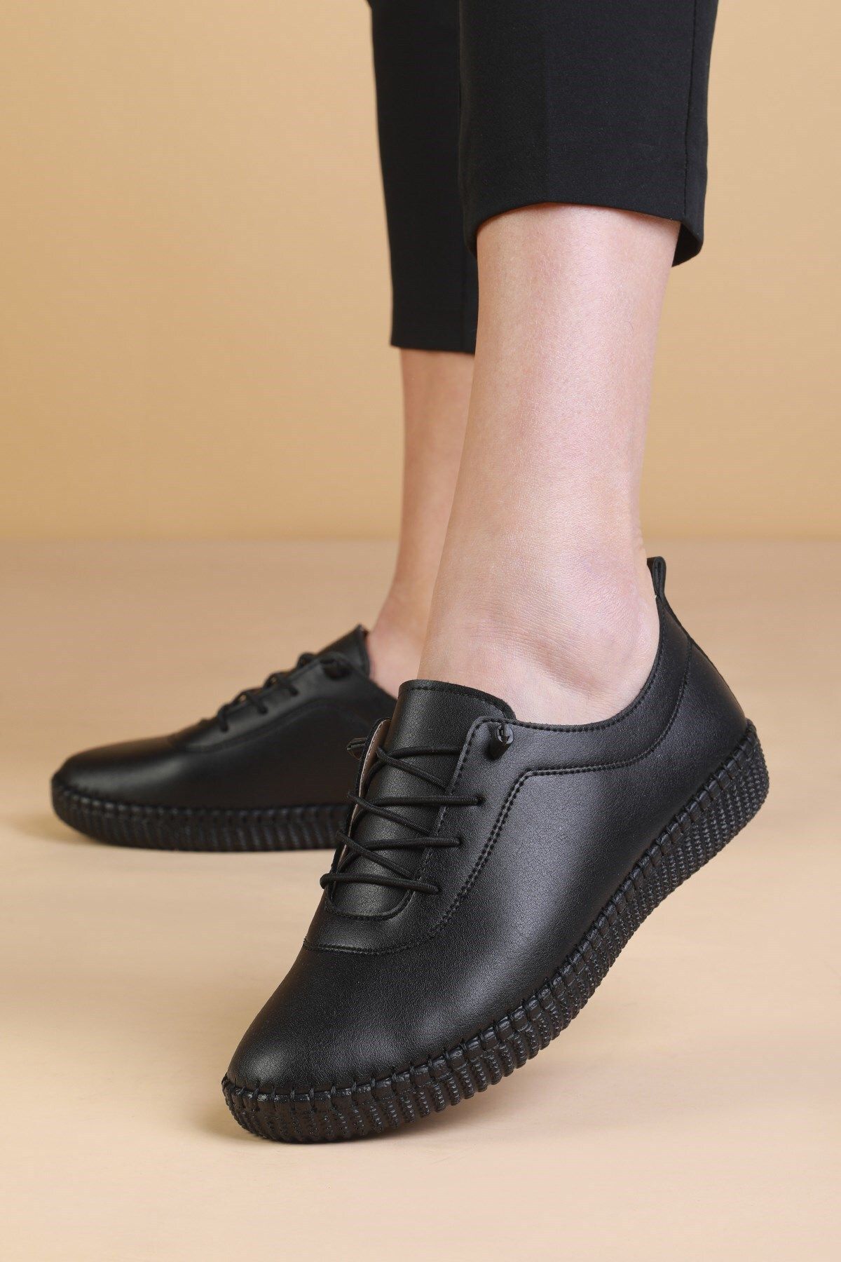 The Dortex Shoes Dortex01 Hakiki Deri Yumuşak Katlanabilir Esnek Ortopedik Taban Kadın Ayakkabısı