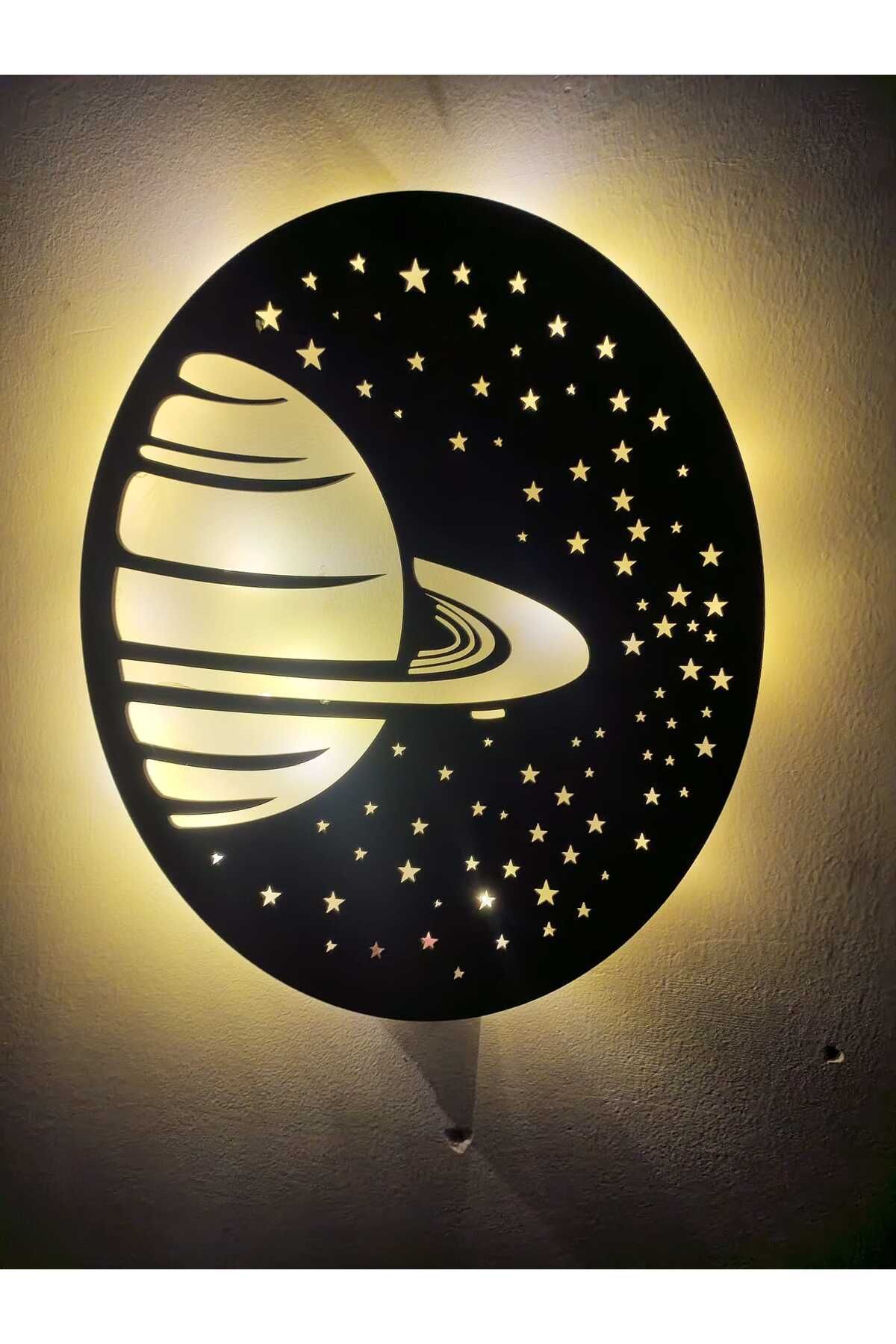 Genel Markalar DEKOR TRENİ UZAY Peri Led'li Gün Işıklı Uzay Dekorlu Çocuk - Genç Odası Gece Lambası