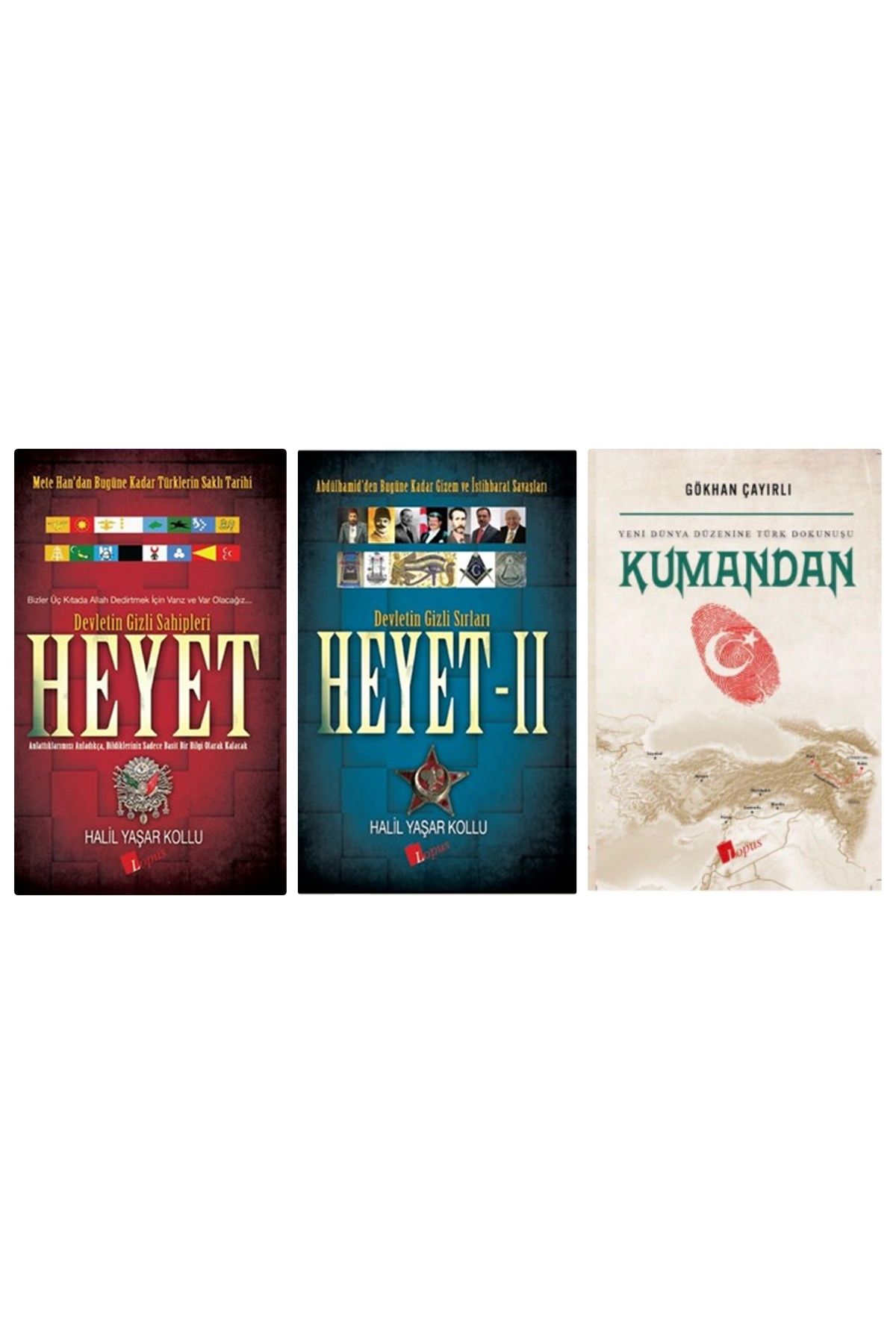 Lopus Yayınları Heyet 1-Heyet 2 Halil Yaşar Kollu  + Kumandan Gökhan Çayırlı 3 Roman