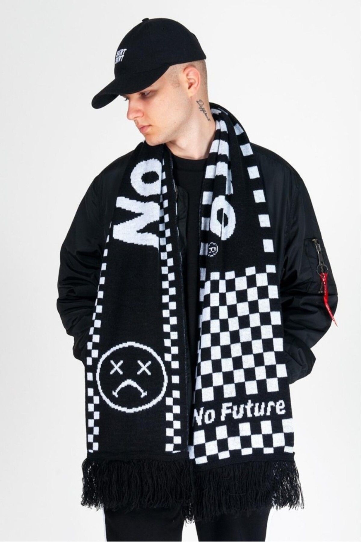 No Future Sad Boy Çift Taraflı Atkı Nf0178syby