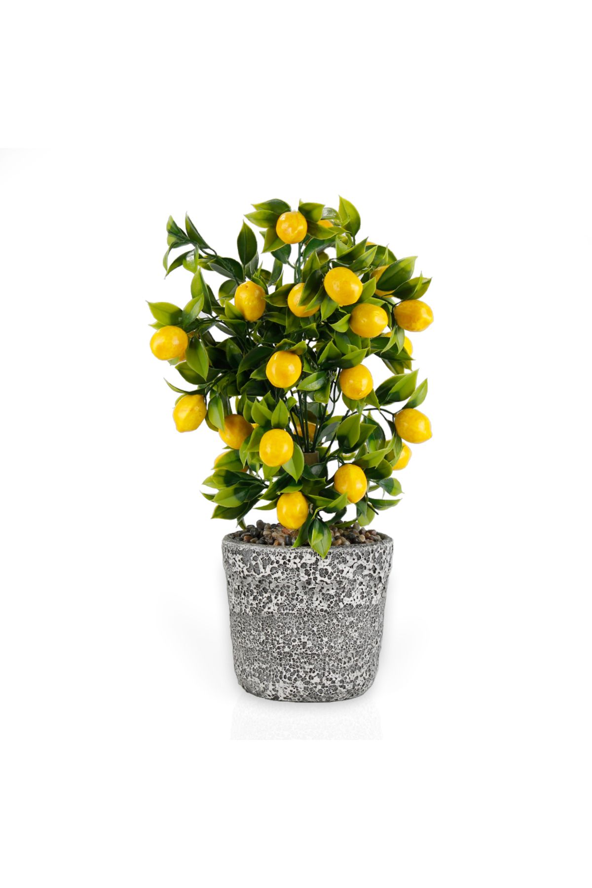 Çiçekmisin Porselen Saksıda Yapay Limon Ağacı