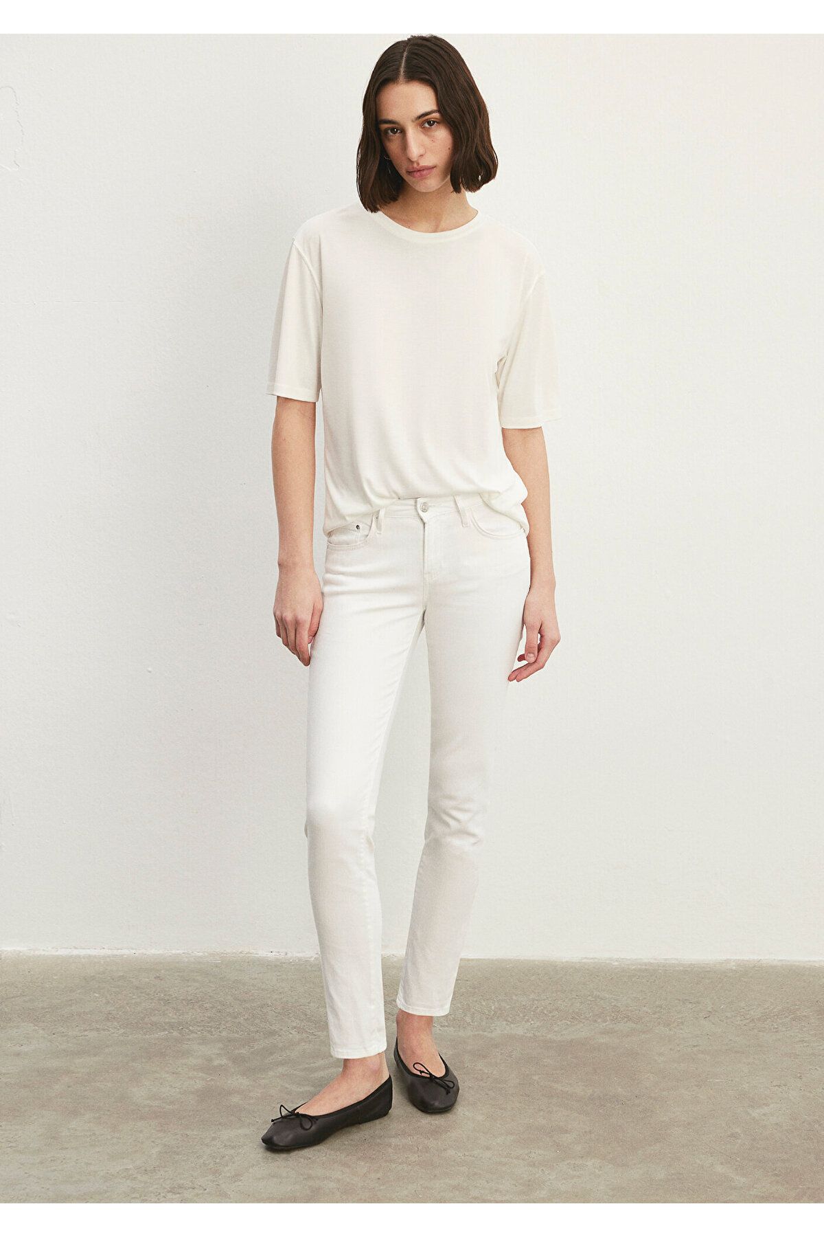 Mavi Ada Casual Vintage Beyaz Jean Pantolon 1020581363