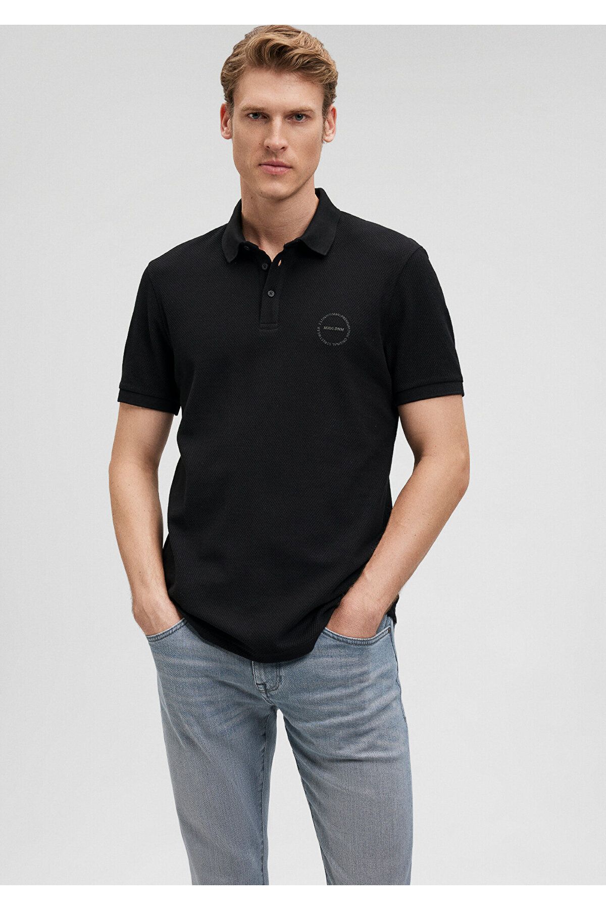 Mavi Siyah Polo Tişört Slim Fit / Dar Kesim 0610305-900