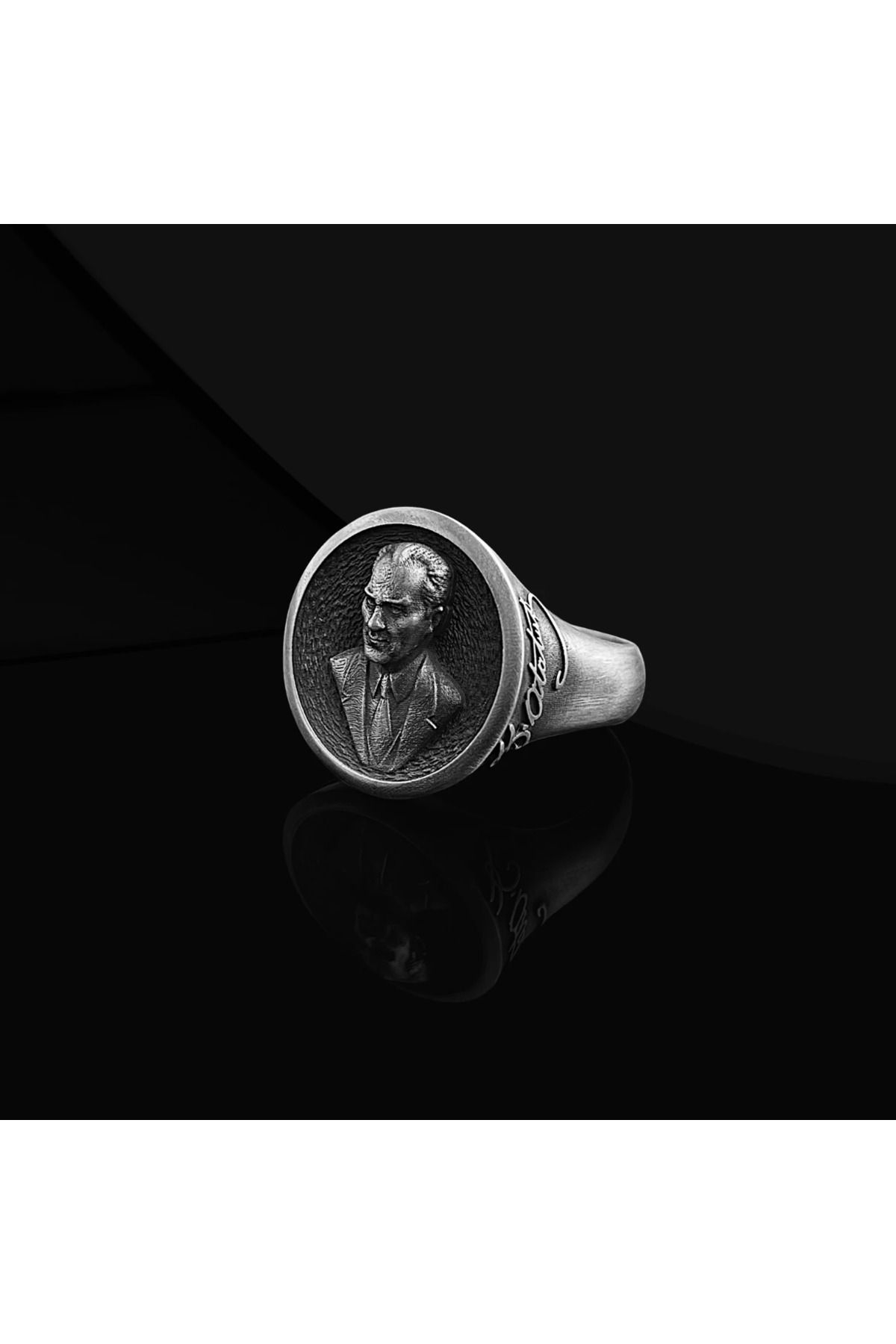 Abel Custom Ring 925 Ayar ATATURK Yuvarlak Yüzük