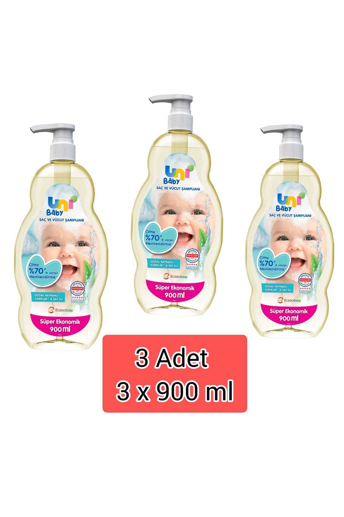 Uni Baby şampuan 900 ml 3*900 ml  toplam 2700 ml