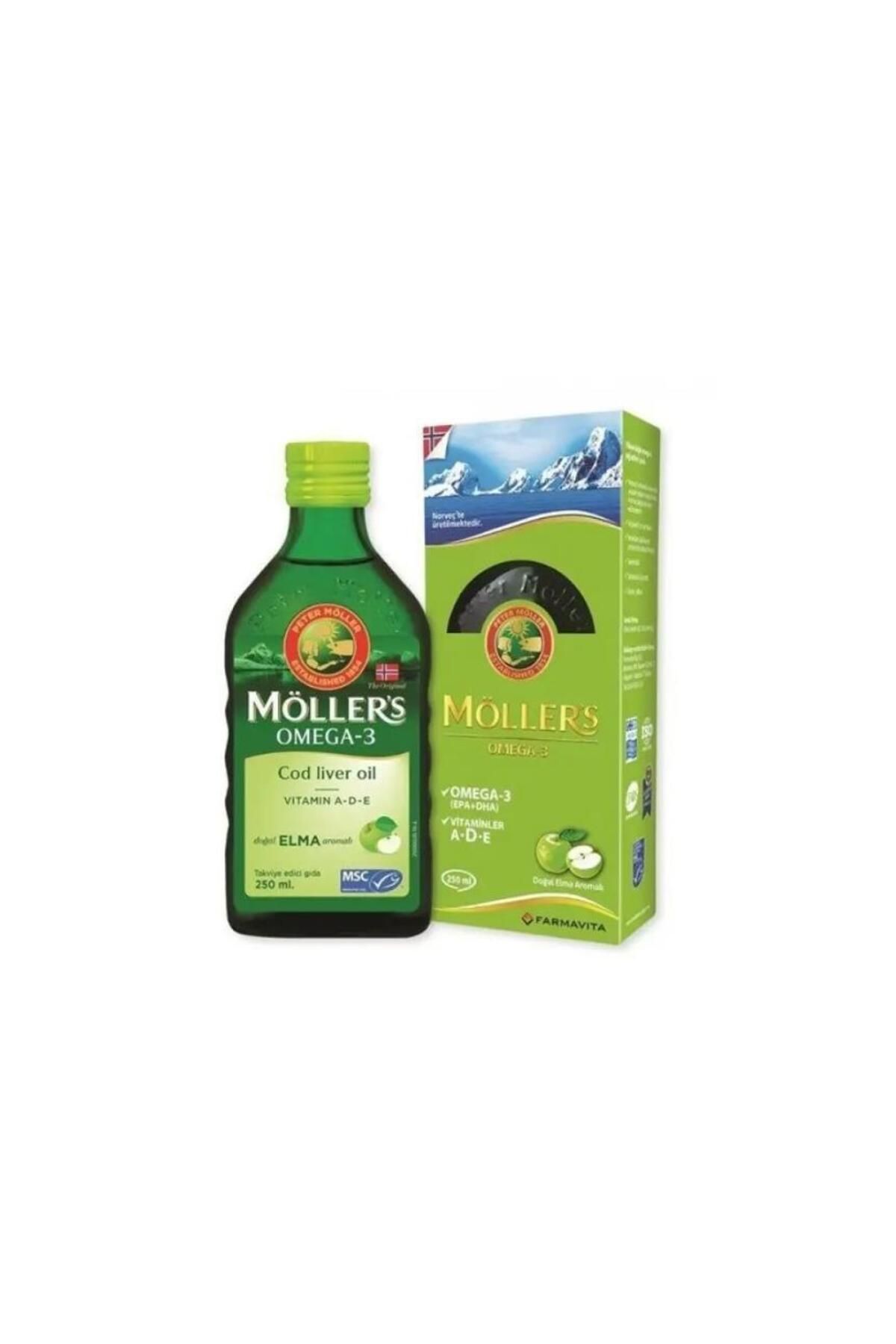 Mollers Omega 3 Doğal Elma Aromalı Balık Yağı Şurubu 250 ml
