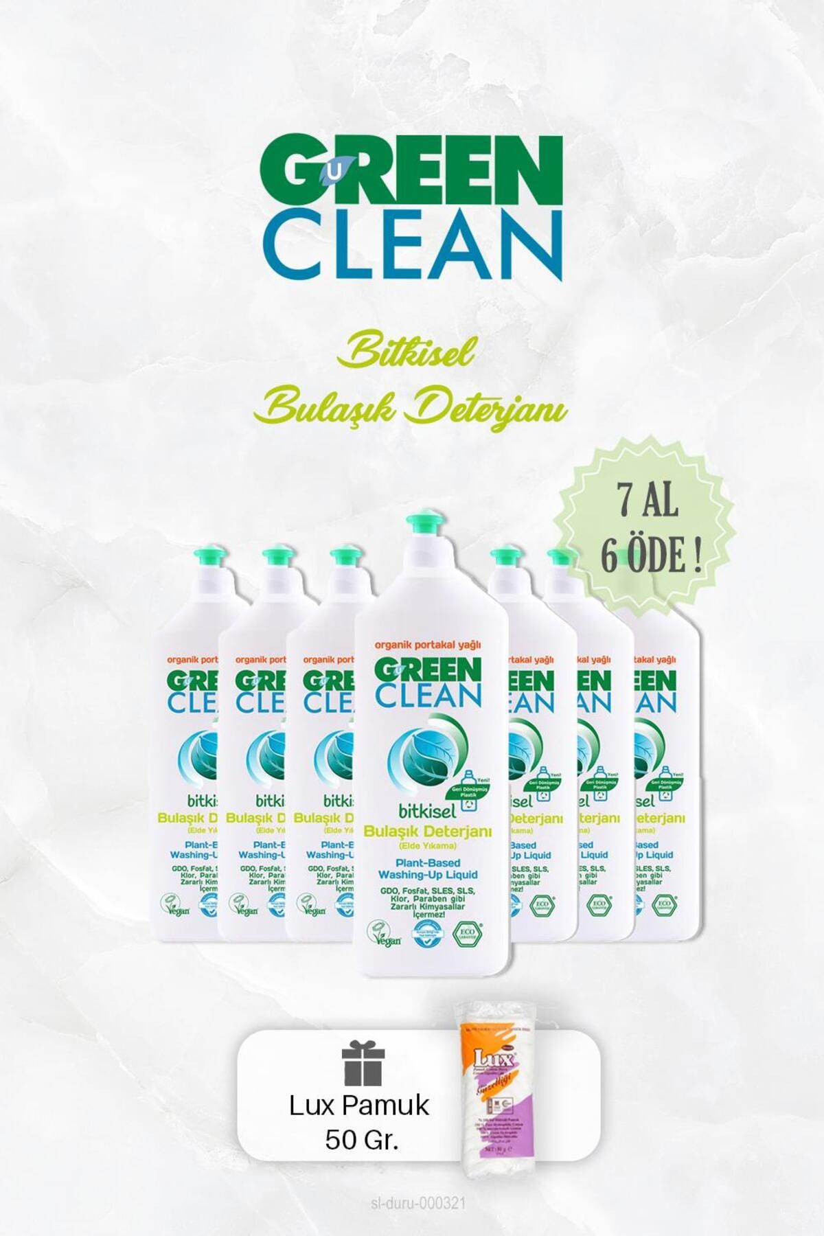 Green Clean 7 AL 6 ÖDE Bitkisel Elde Bulaşık Deterjanı 730 ml