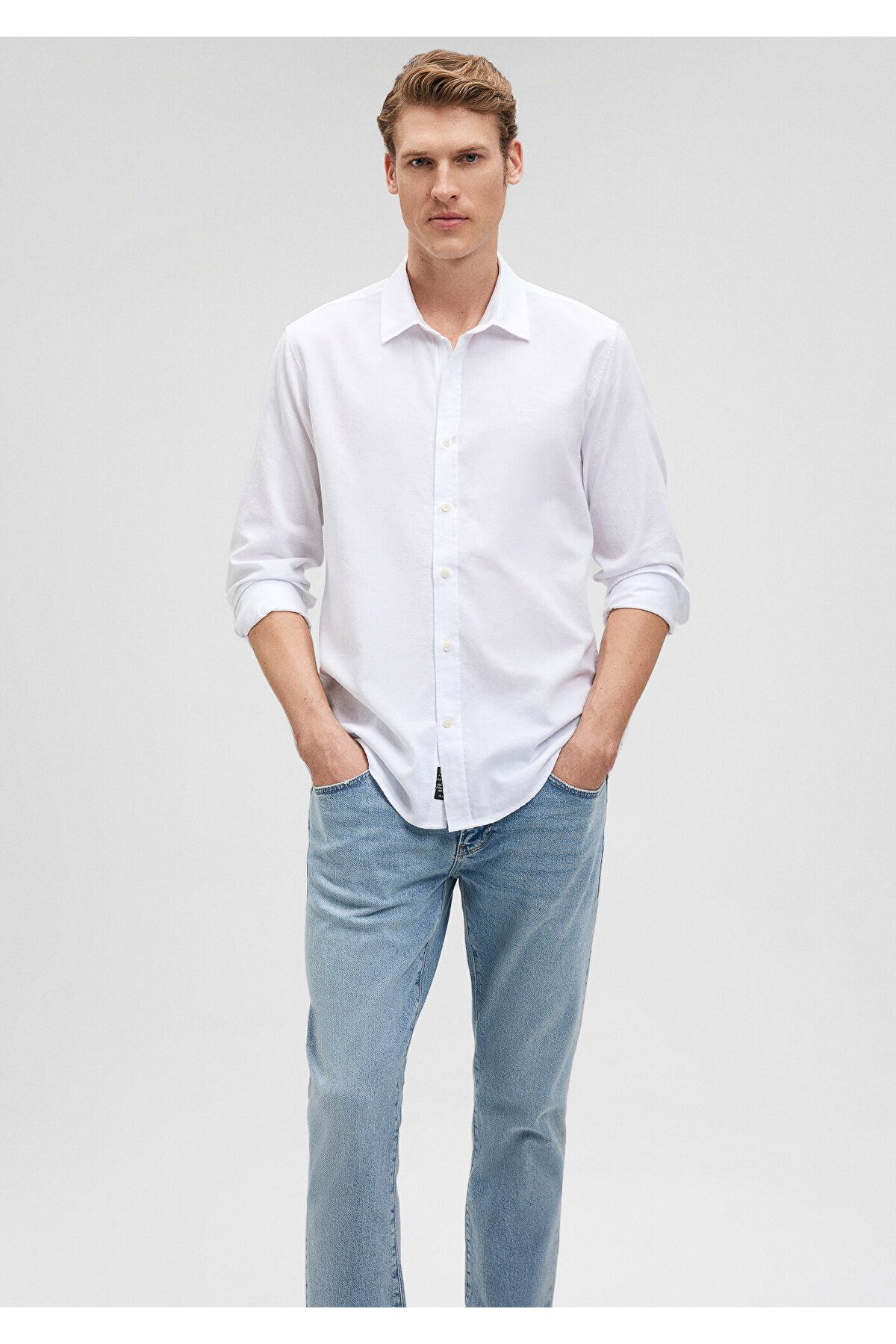 Mavi Beyaz Gömlek Slim Fit / Dar Kesim 0211030-620