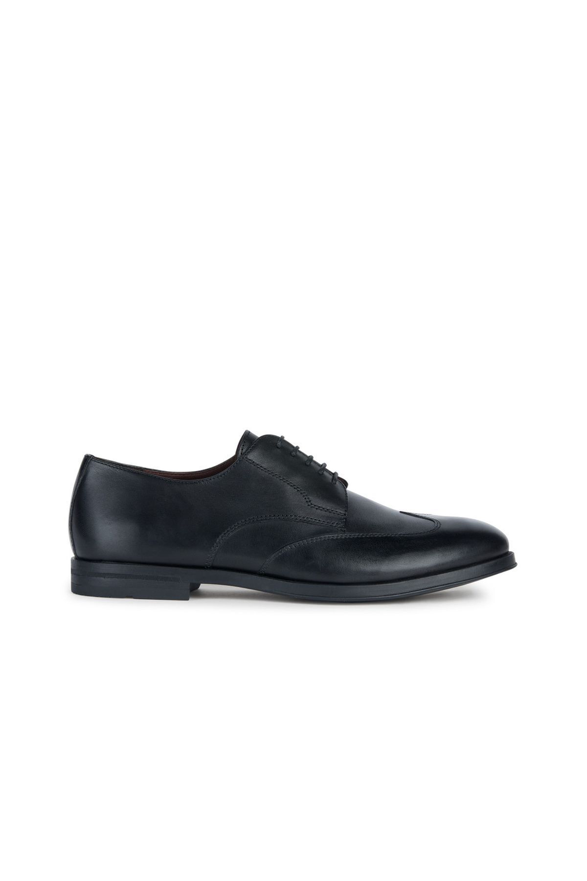 Geox Erkek Siyah Decio Bağcıklı Deri Klasik Ayakkabı