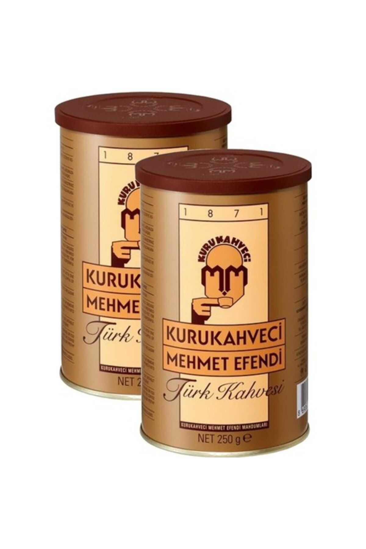 Mehmet Efendi Kurukahveci Türk Kahvesi 250 G Teneke Ambalaj X 2 Adet