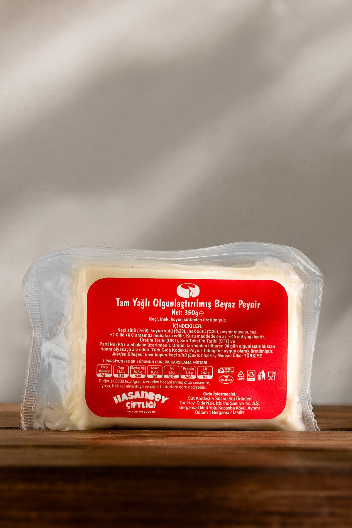 HASANBEY ÇİFTLİĞİ Beyaz Peynir ( Inek ) 350 Gr