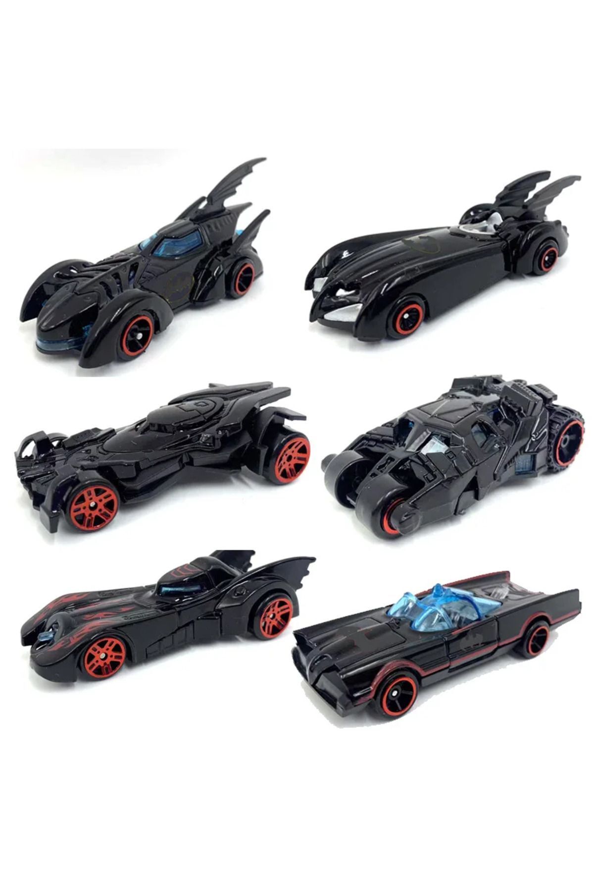 LRS STORE 6 Lı Metal Batmobil Arabaları 1:64 Ölcek Koleksiyon Batman Figür Araba Seti