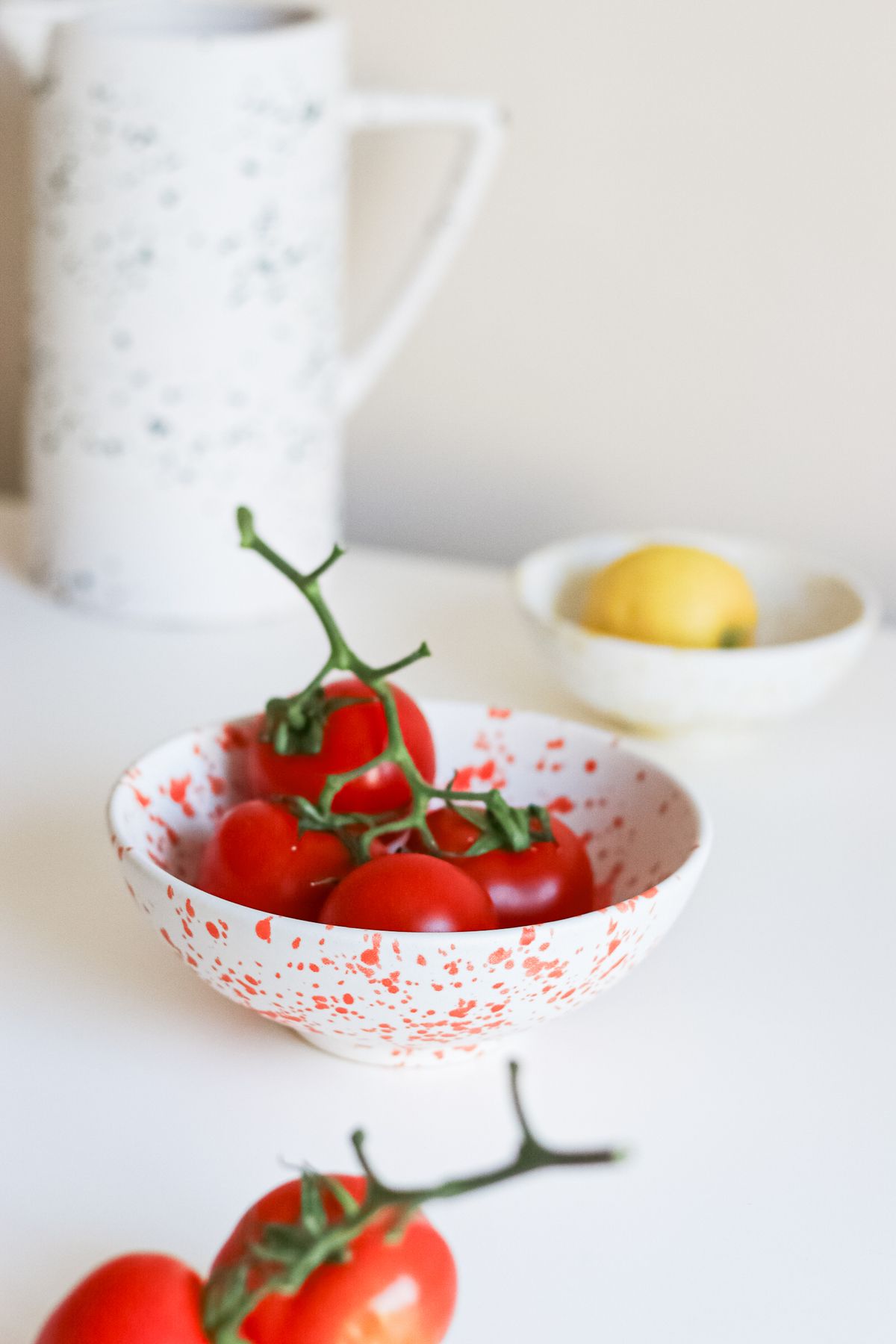 Beige & Stone Seramik Turuncu Benekli Salata Bowl Kahvaltılık Çorba Büyük Sunum Kase 350 ml