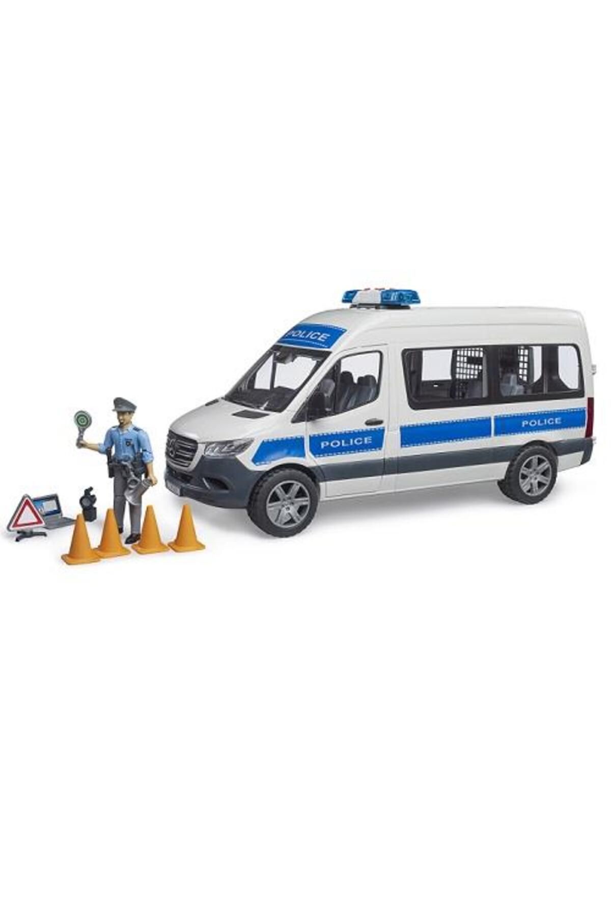 Bruder MB Sprinter Polis Minibüsü, Sürücüsü ve Aksesuarları BR02683