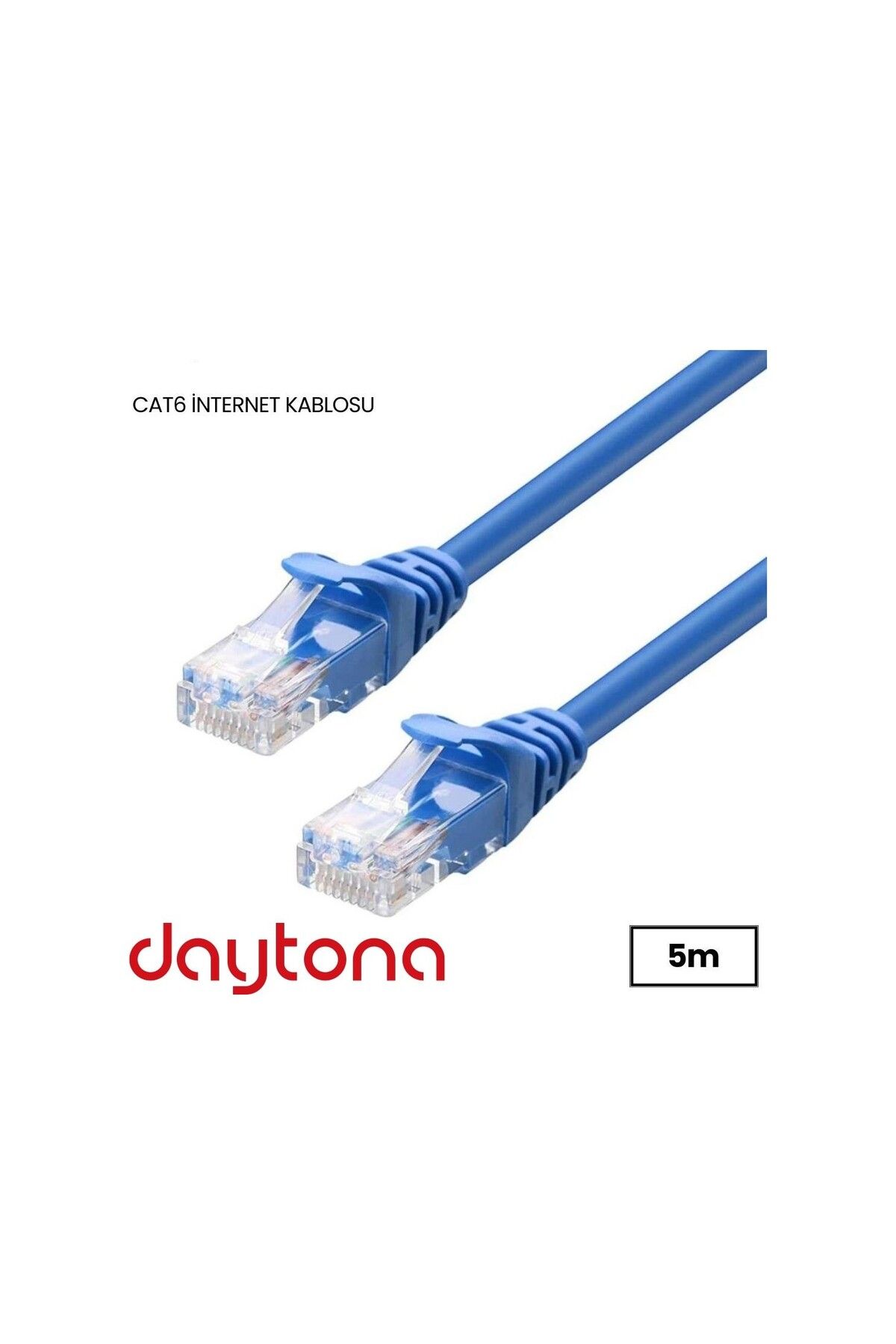 Daytona A4216 Cat6 Gigabit Internet Ethernet 10gbps Rj45 Lan Kablosu 5 Metre (2 ADET)