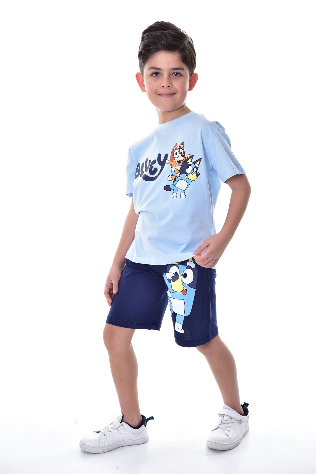 ZUZUNGA Bluey Baskılı 2'li Şort - T-Shirt Çocuk Takım
