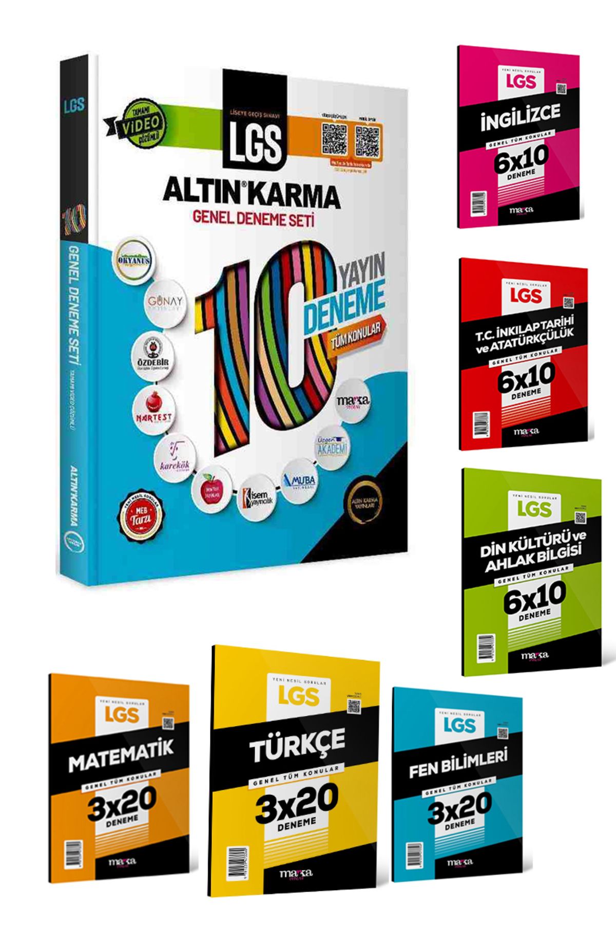 Altın Karma Yayınları 2024 Lgs 8. Sınıf 10 Farklı Yayın 10 Deneme Genel Tüm Konular Video Çözümlü Altın Karma 6 Deneme