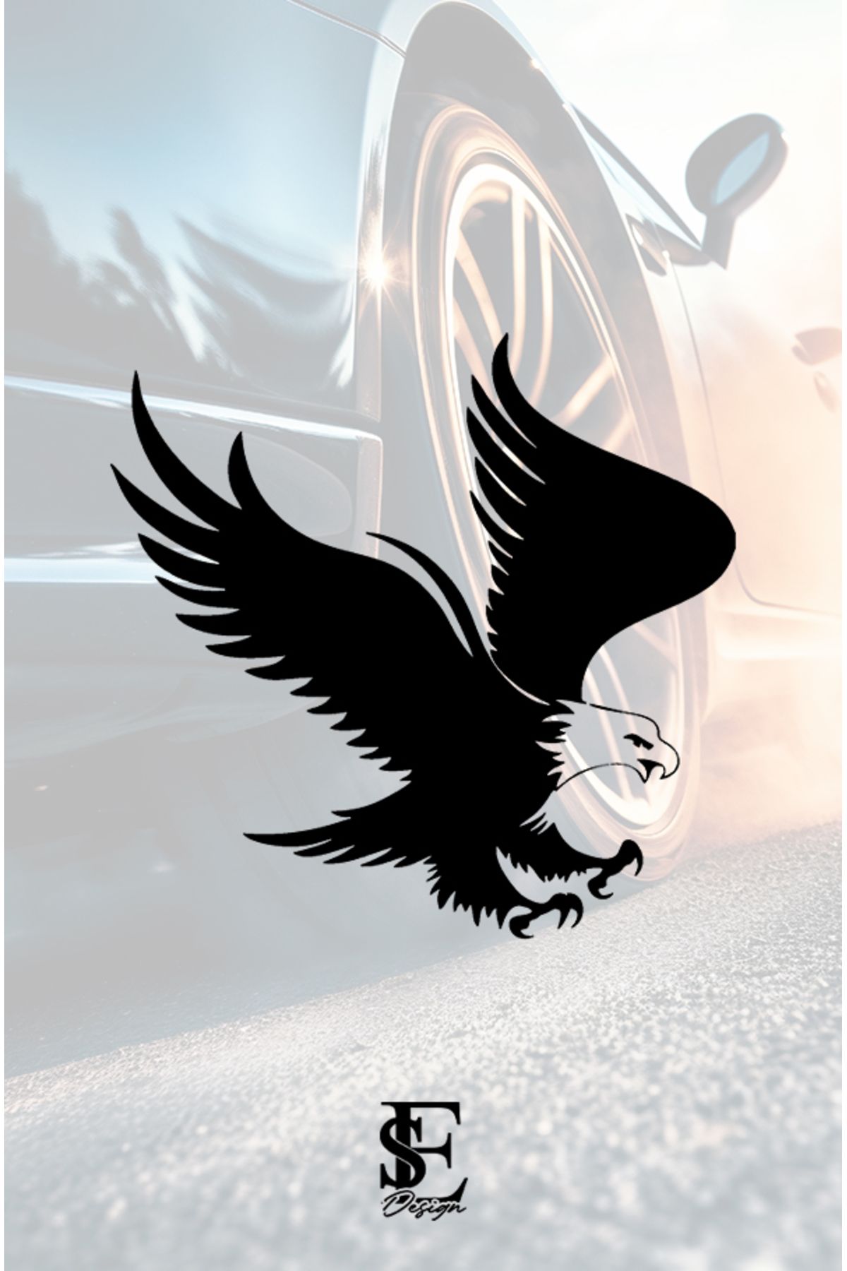 EsGift Kartal Oto Sticker, Etiket - Sticker 30x30cm