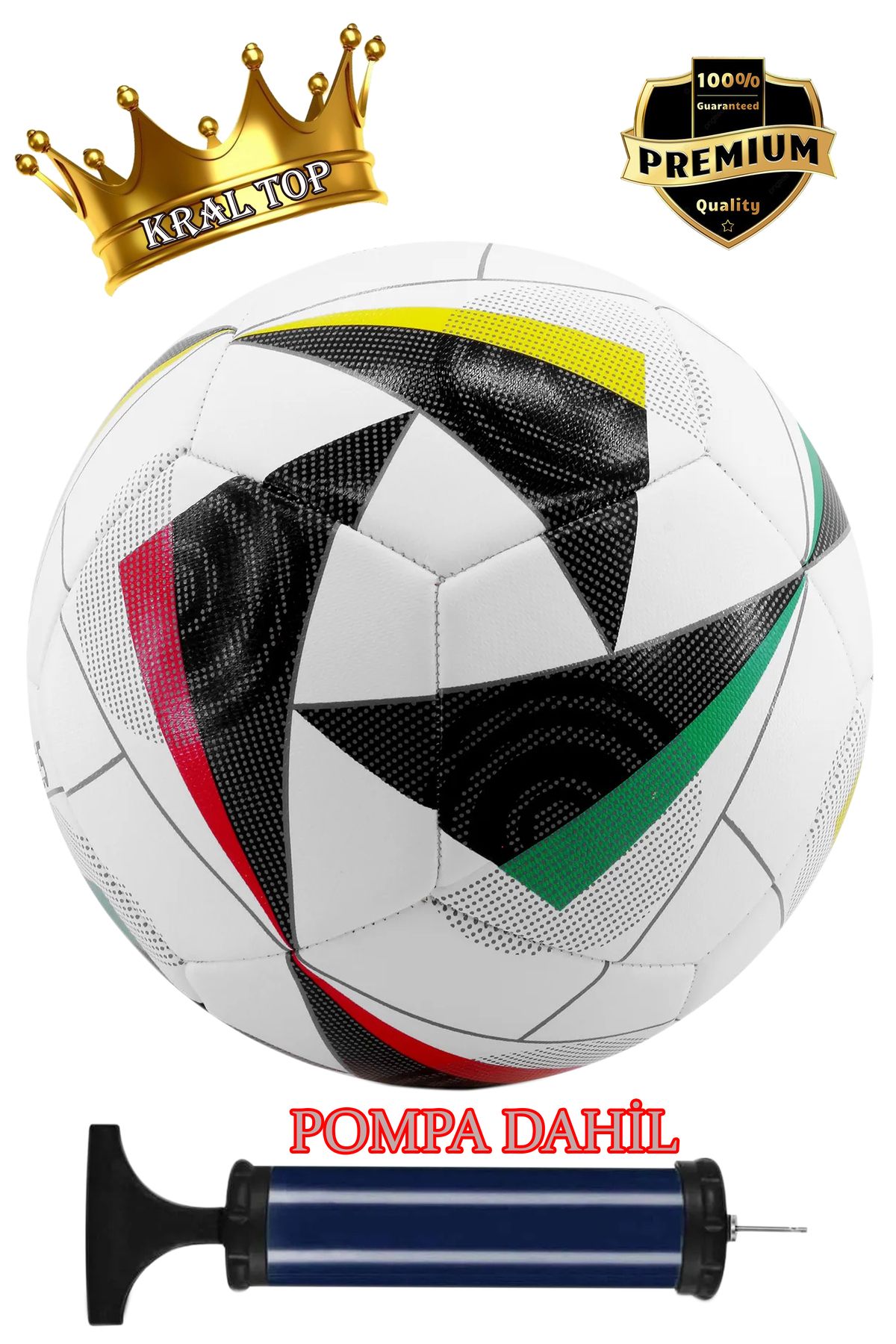 ALASTOR Orijinal Futbol Topu Euro 2024 Pompalı Sert Zemin Halı Çim Saha Futbol Topu Yüksek Performans No:5