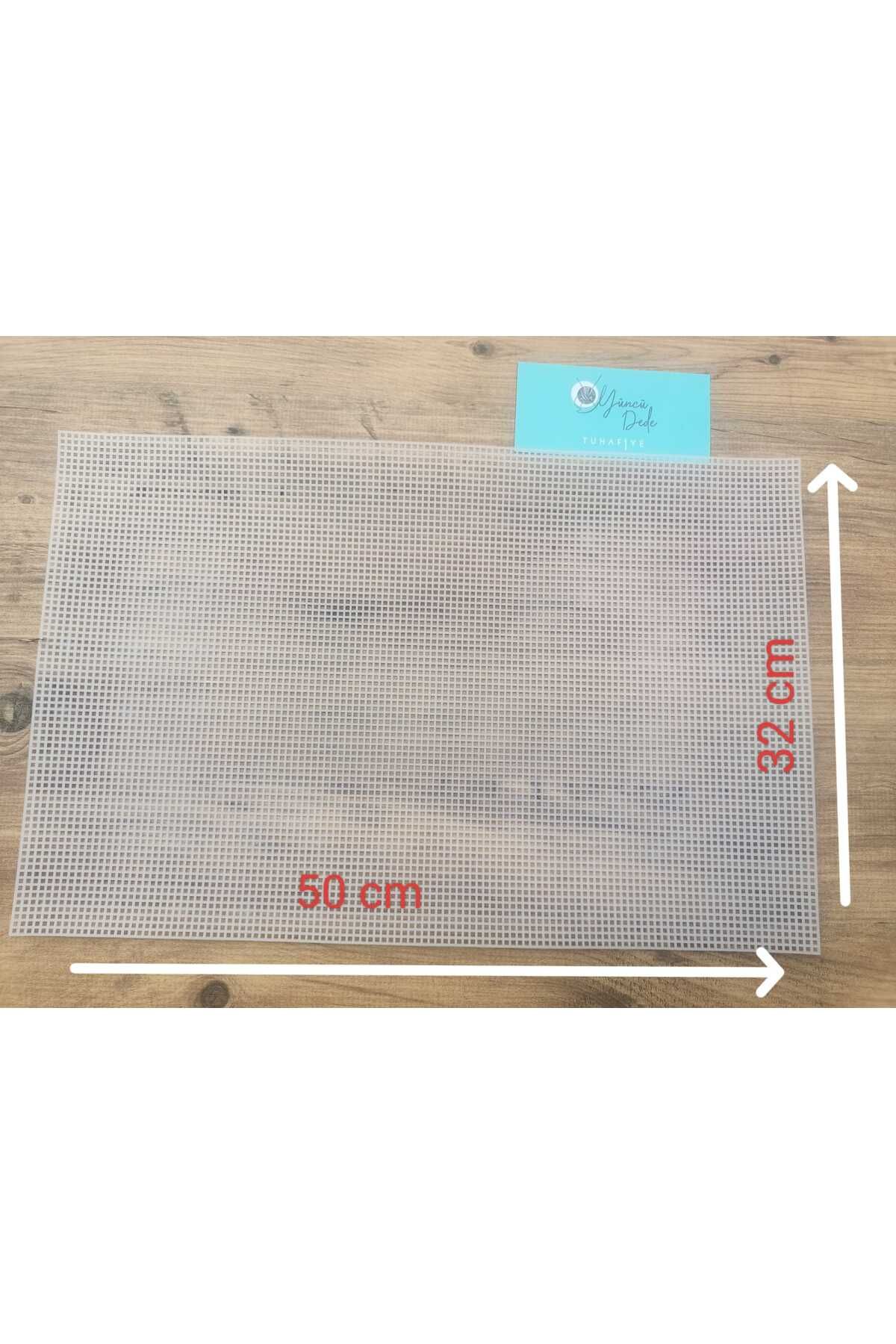 Yüncü Dede Örgü Çanta Yapımı Için Beyaz Plastik Kanvas Plaka 50x32 Cm Resimdeki Örnek Çanta Yapabilirsiniz