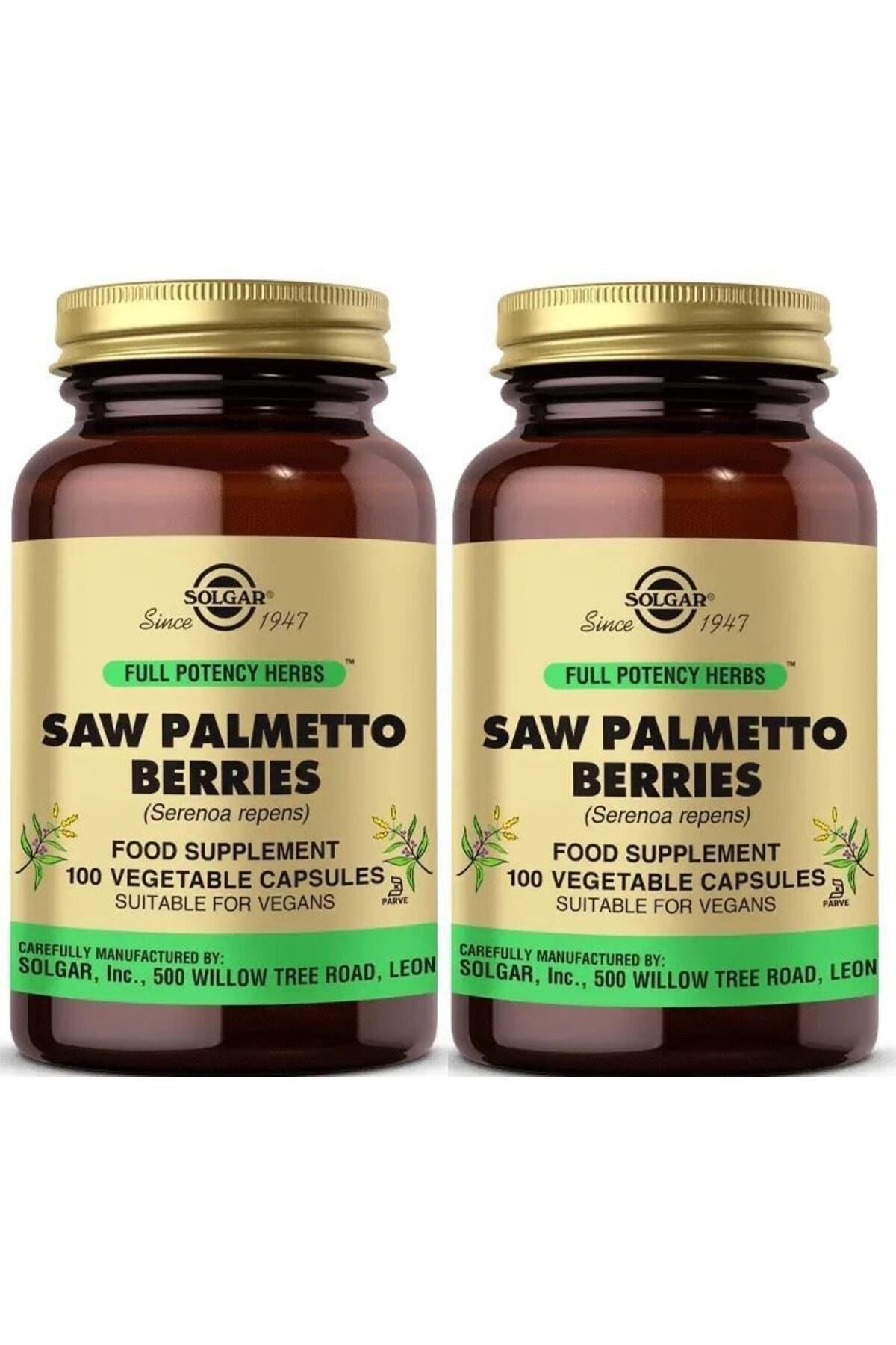Solgar Saw Palmetto Berries 100 Kapsül 2 Adet