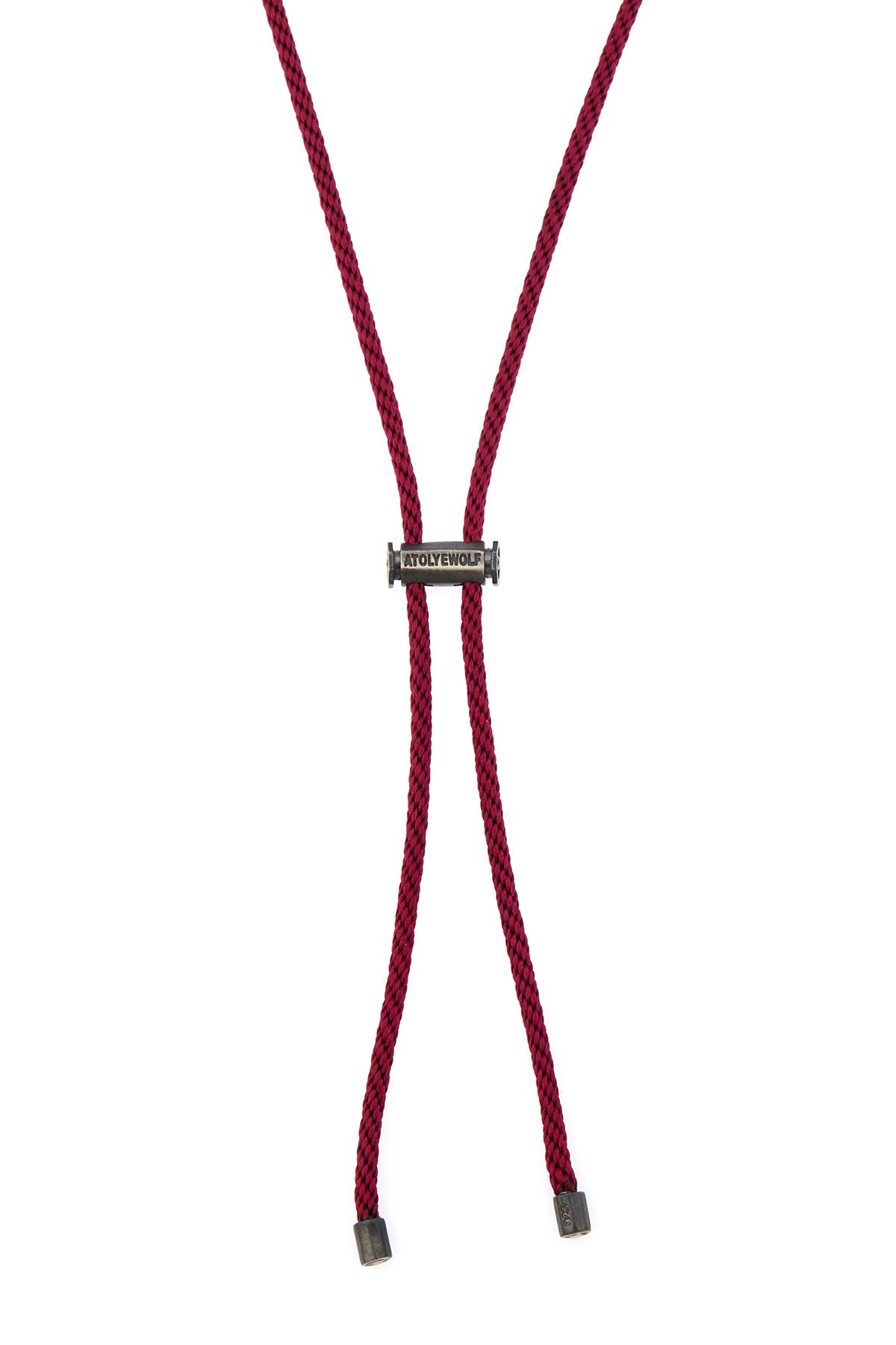 Atolyewolf Claret Red Lace Necklace in Oxide