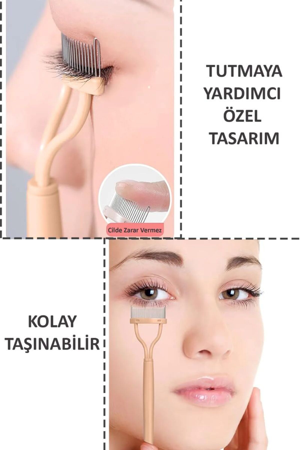 CARNIVAL LAND Kirpik Ayrıştırıcı Tarayıcı Çanta Boy Taşınabilir Düzenleyici Aparat Kirpik Kıvırma Aleti 1 Adet
