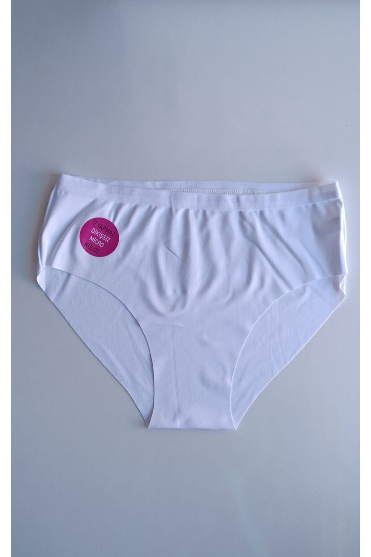 Dondeza Beli Lastikli Kadın Normal Bel Dikişsiz Külot İz Yapmayan Yumuşak Mikro Kumaş Bikini Külot L