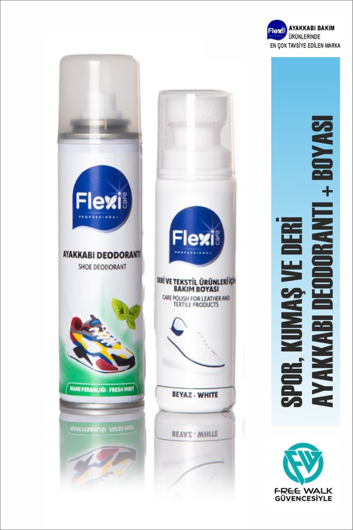 FLEXİCARE Beyaz Spor Deri Bez Ve Kumaş Ayakkabı Boyası 75 ml