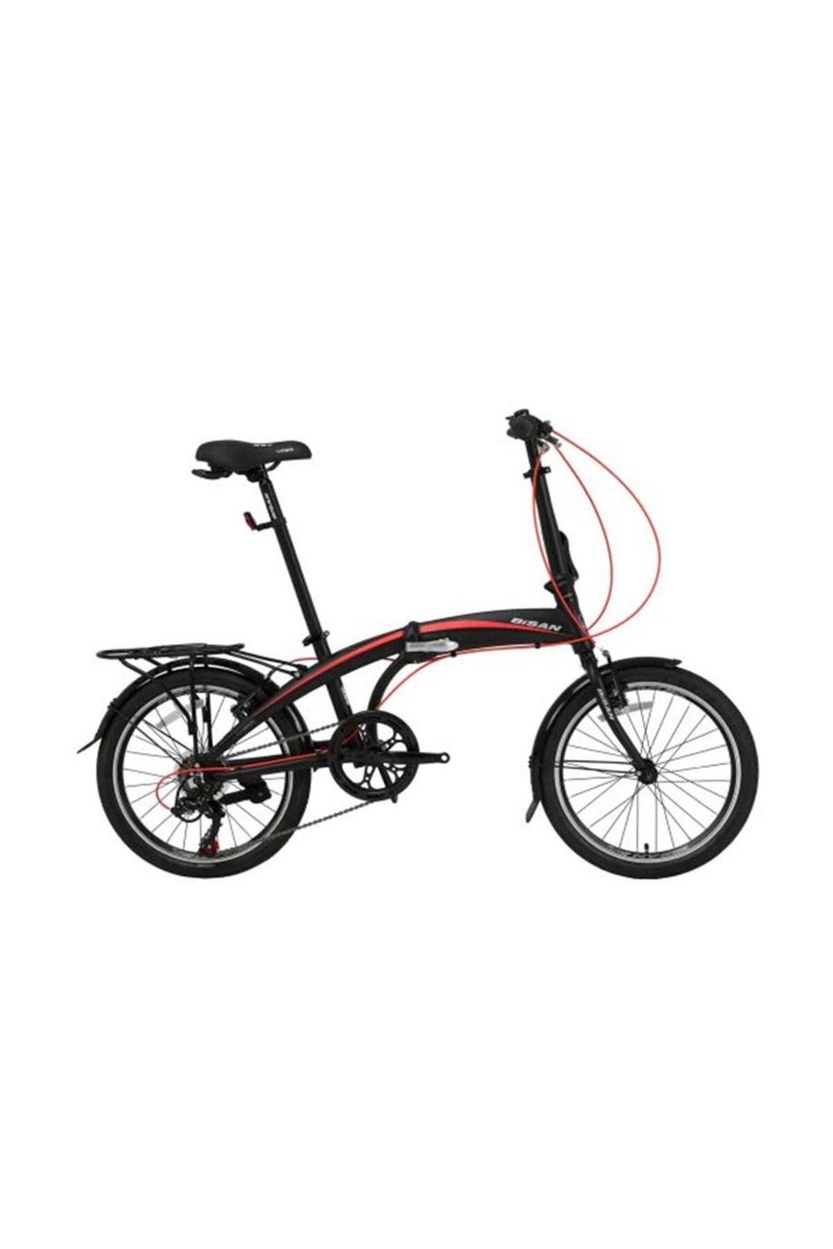 Bisan Fx 3500-trn Katlanır Bisiklet 280cm V 20 Jant 7 Vites Siyah Kırmızı
