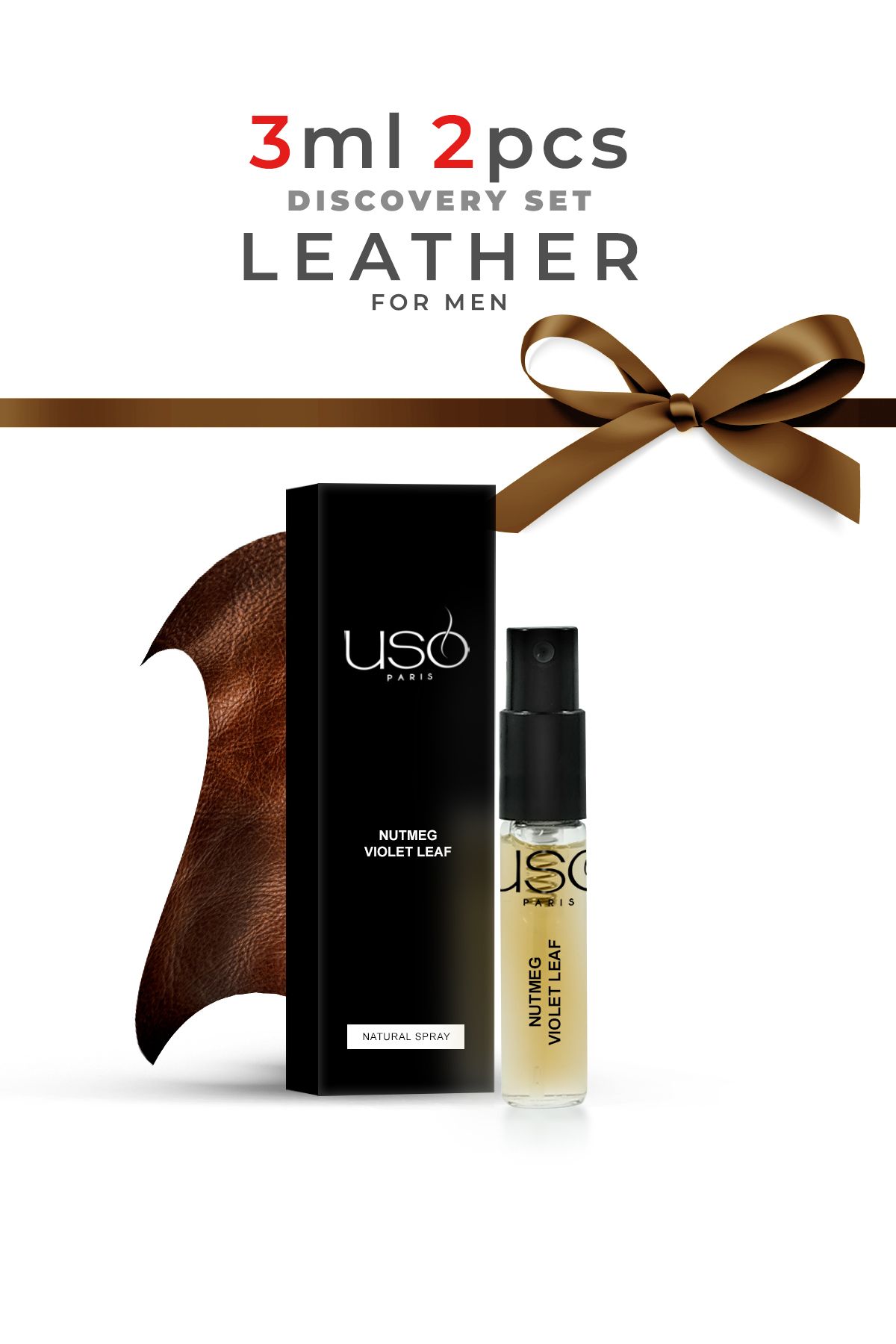 USO Leather Parfum Discovery Set 3ml X 2 Pcs Men