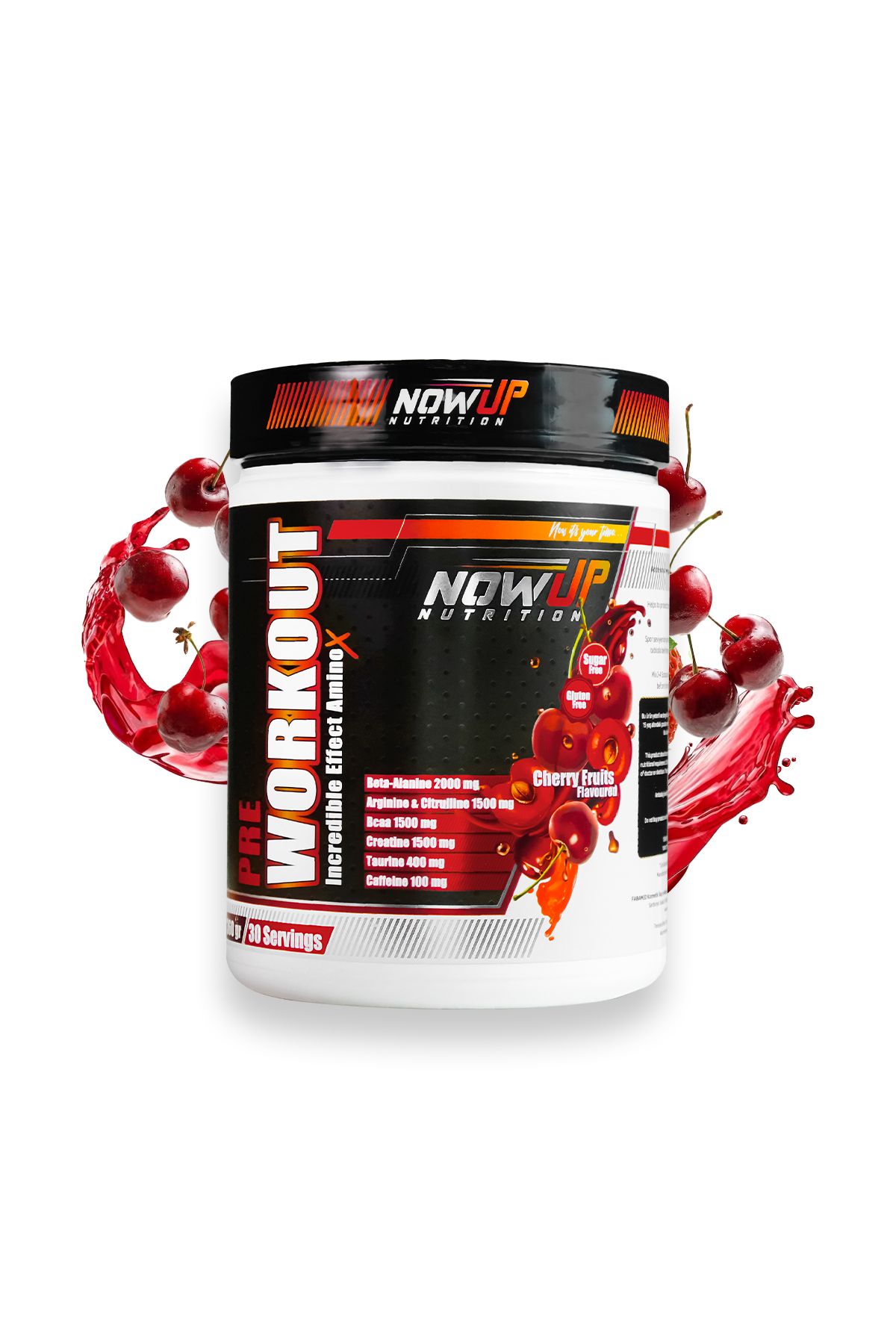 NOWUP NUTRITION Pre- Workout Incredible Effect Amino Asit / Vişne Aromalı / 360 Gr. / 30 Servis