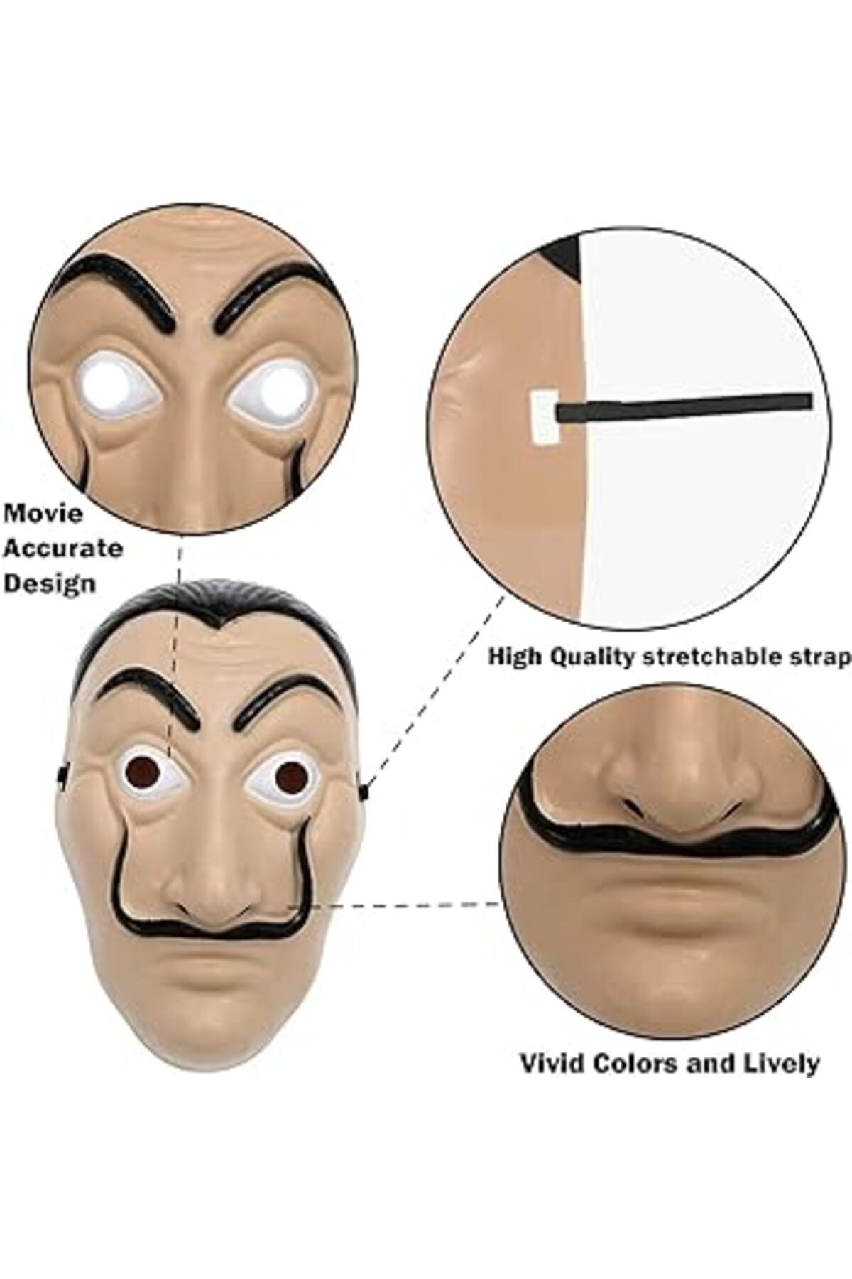 xmldünyası La Casa De Papel Salvador Dali Maskesi Ithal Ürün