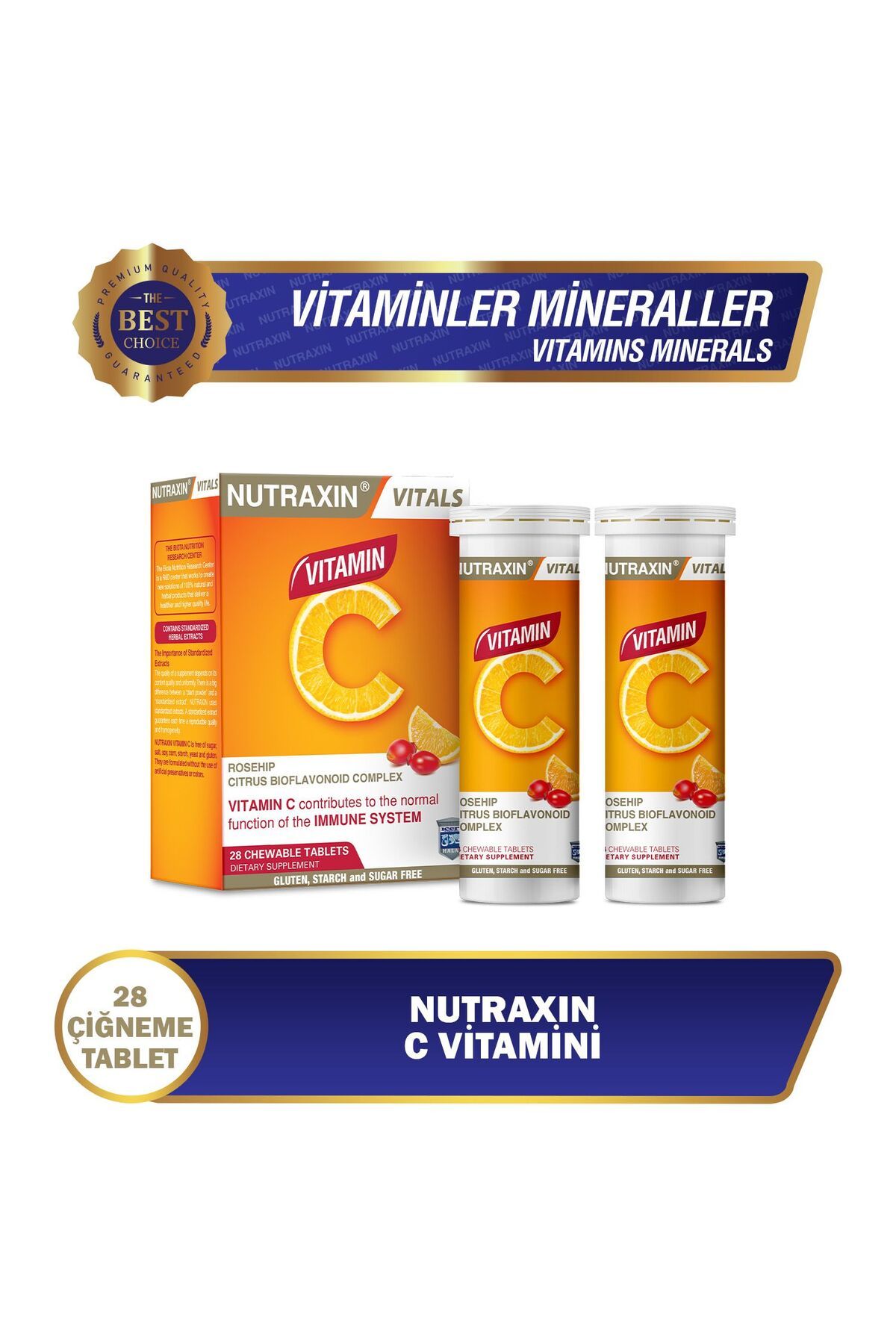 Nutraxin C Vitamini 28 Çiğneme Tableti - 1.000 Mg