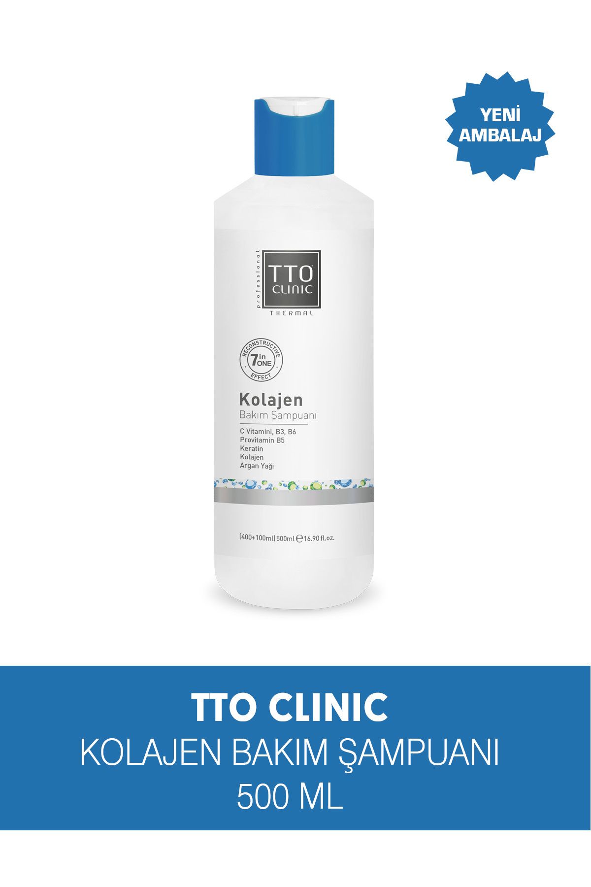 Tto Clınıc Kolajen Bakım Ve Hacim Şampuanı 400 ml (ÇAY AĞACI YAĞI / TEA TREE OIL)