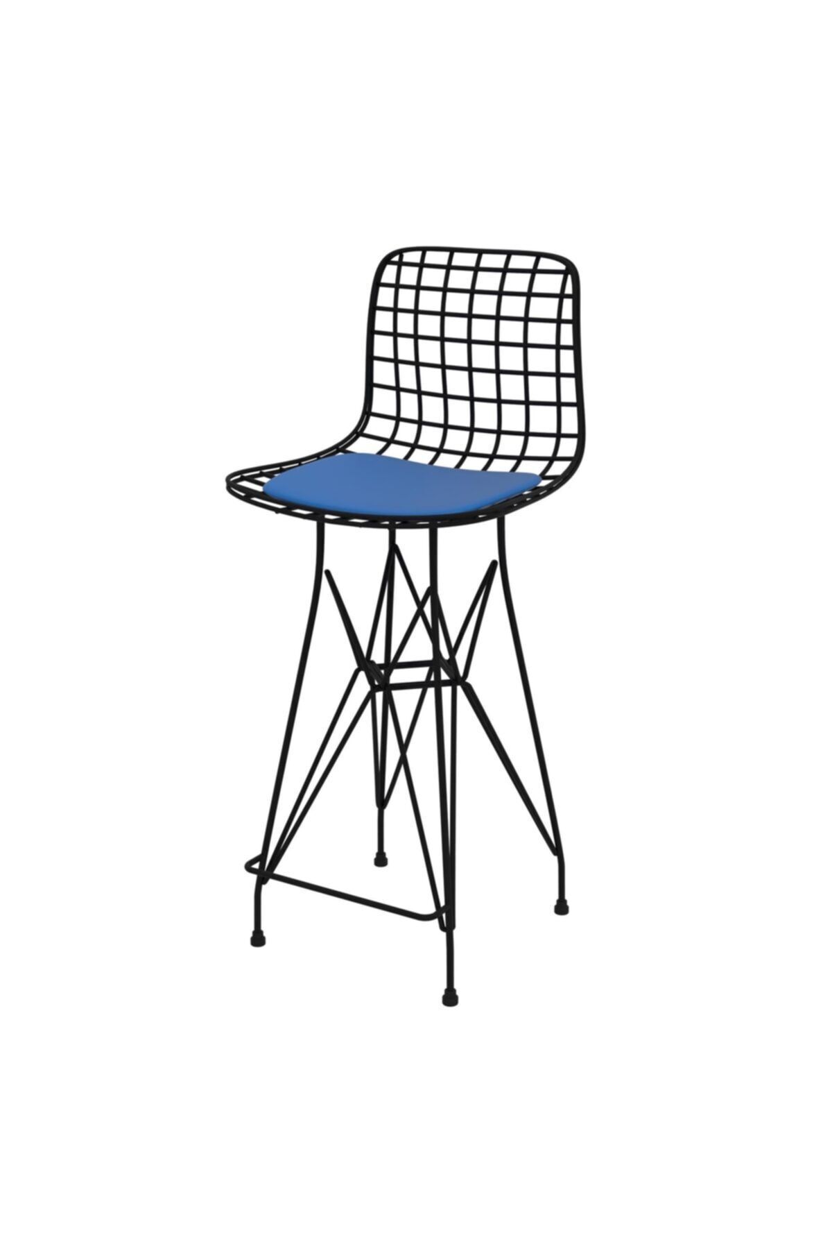 Kenzlife Knsz tel bar sandalyesi 1 li mağrur syhmvi 65 cm oturma yüksekliği  bahçe cafe ofis