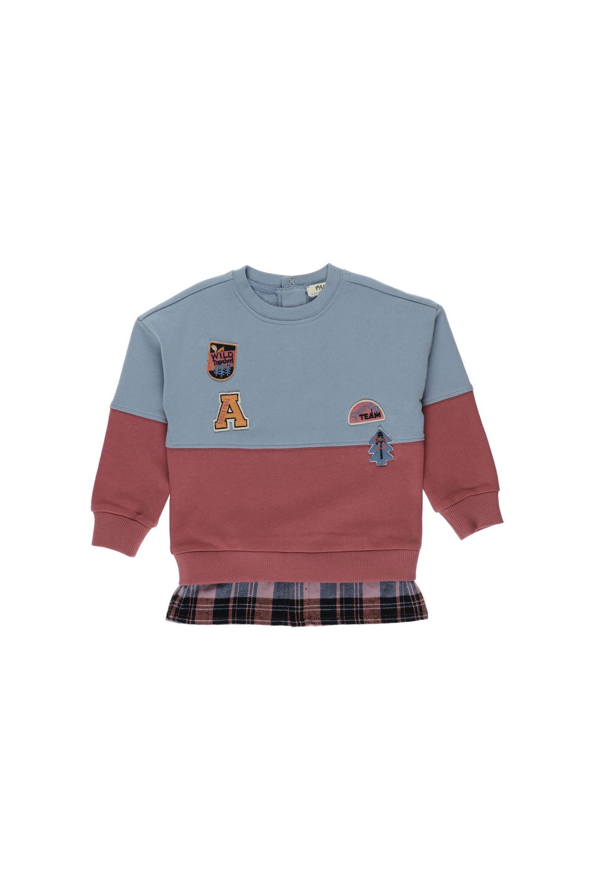 Panço Erkek Bebek Blok Renkli Sweatshirt