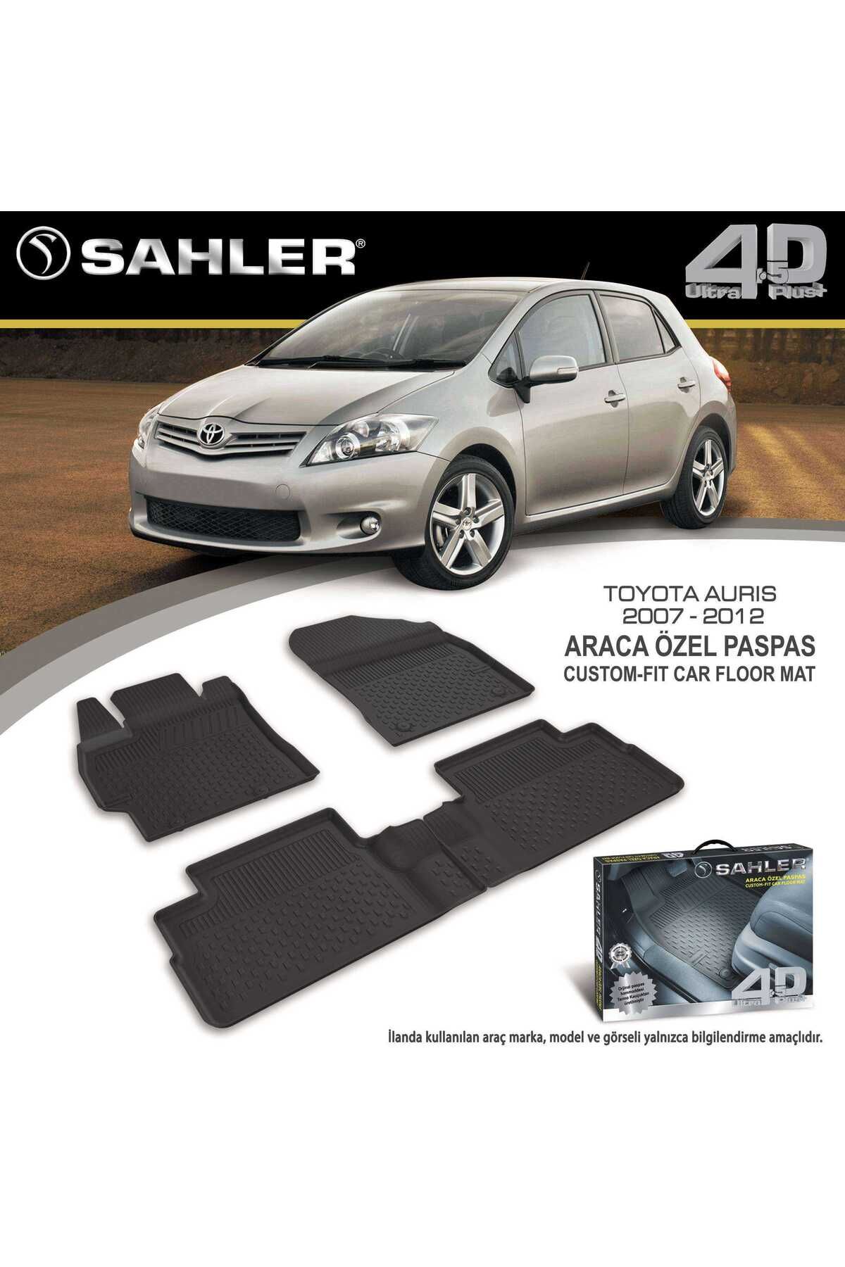 Sahler Toyota Auris 2007-2012 Model Arası 4,5d Havuzlu Paspas Takımı