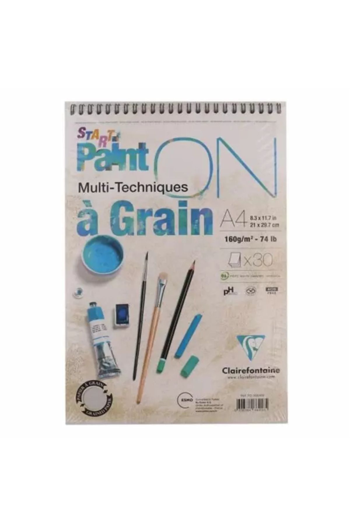 Clairefontaine Paint-on A Grain Çizim Bloğu A5 160gr 30 Yaprak