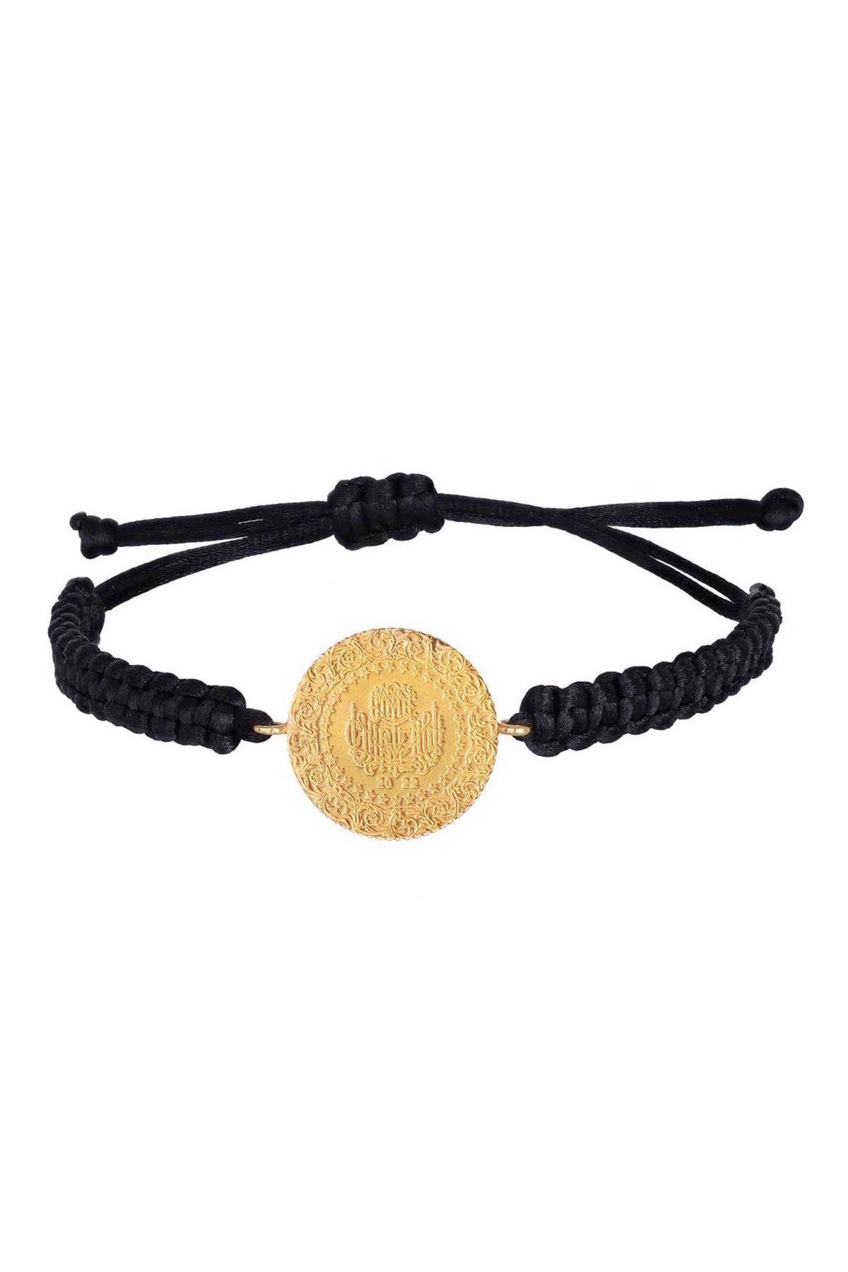 Kılınç Jewellery 22 Ayar Yarım Altın Siyah Ipli Işçiliksiz Yatırımlık