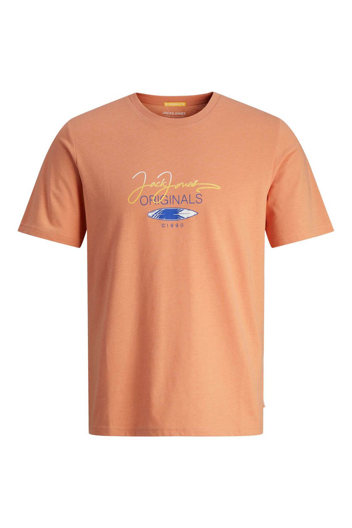 Jack & Jones Erkek T-shirt Kremit 12255238 Jorcasey Tee Ss