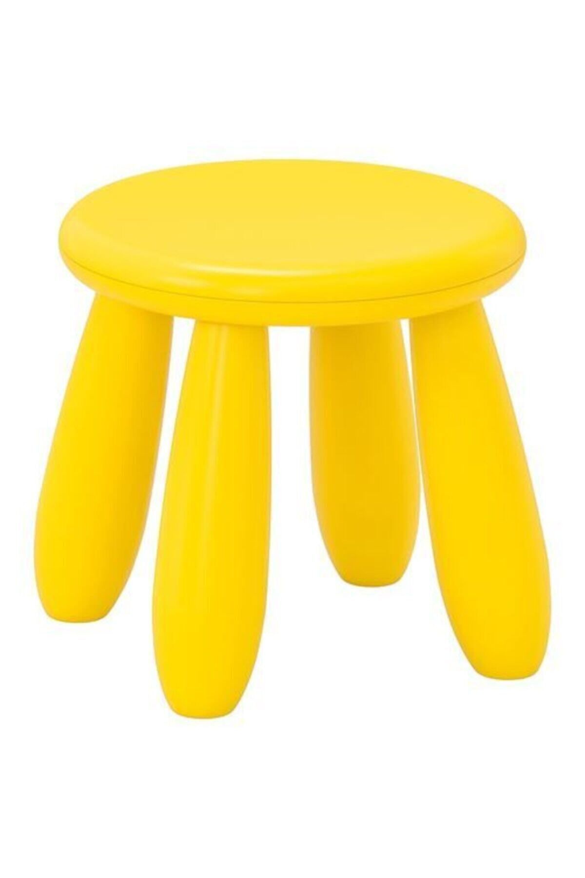 IKEA Çocuk Taburesi Sarı Renk Çocuk Tabure-oturak Masa Oyun Sandalyesi Polipropilen Plastik