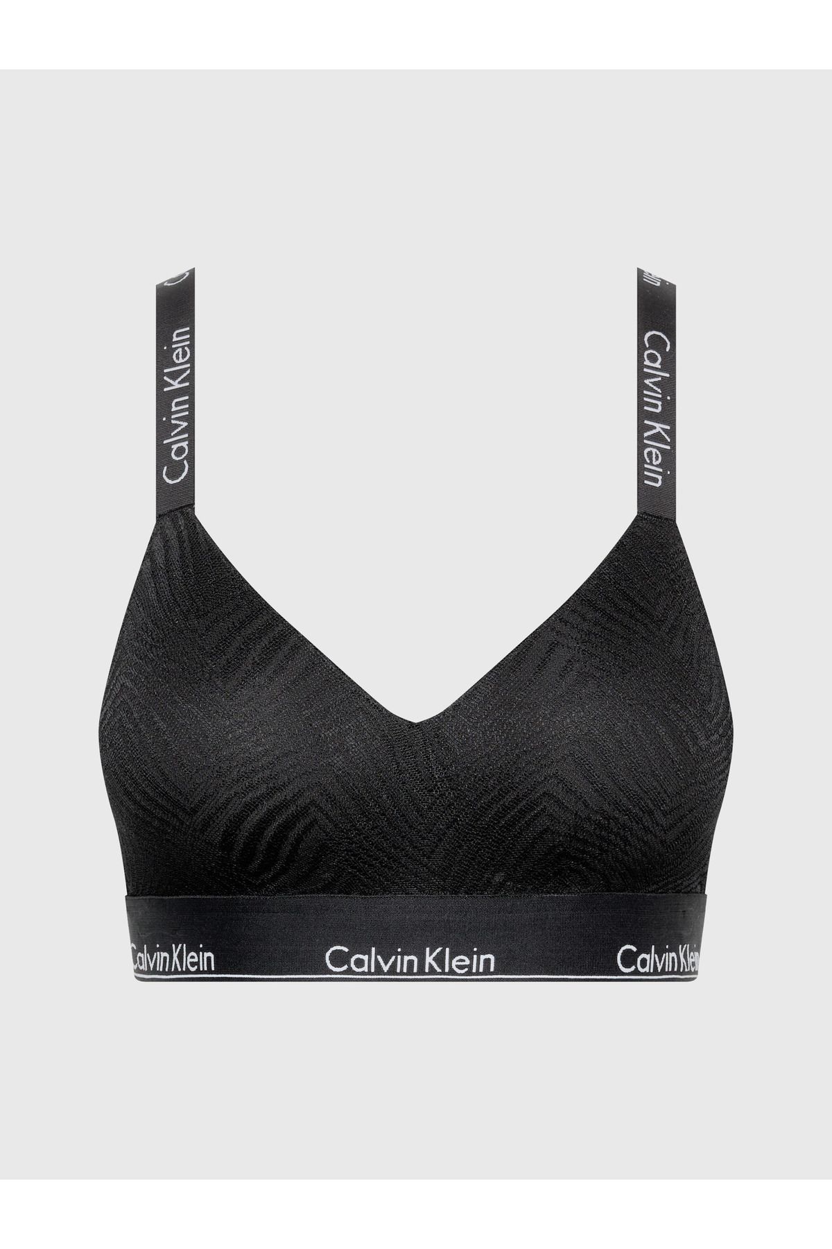 Calvin Klein Kadın Marka Logolu Elastik Bantlı Günlük Kullanıma Uygun Siyah Spor Sütyeni 000QF7797E-UB1